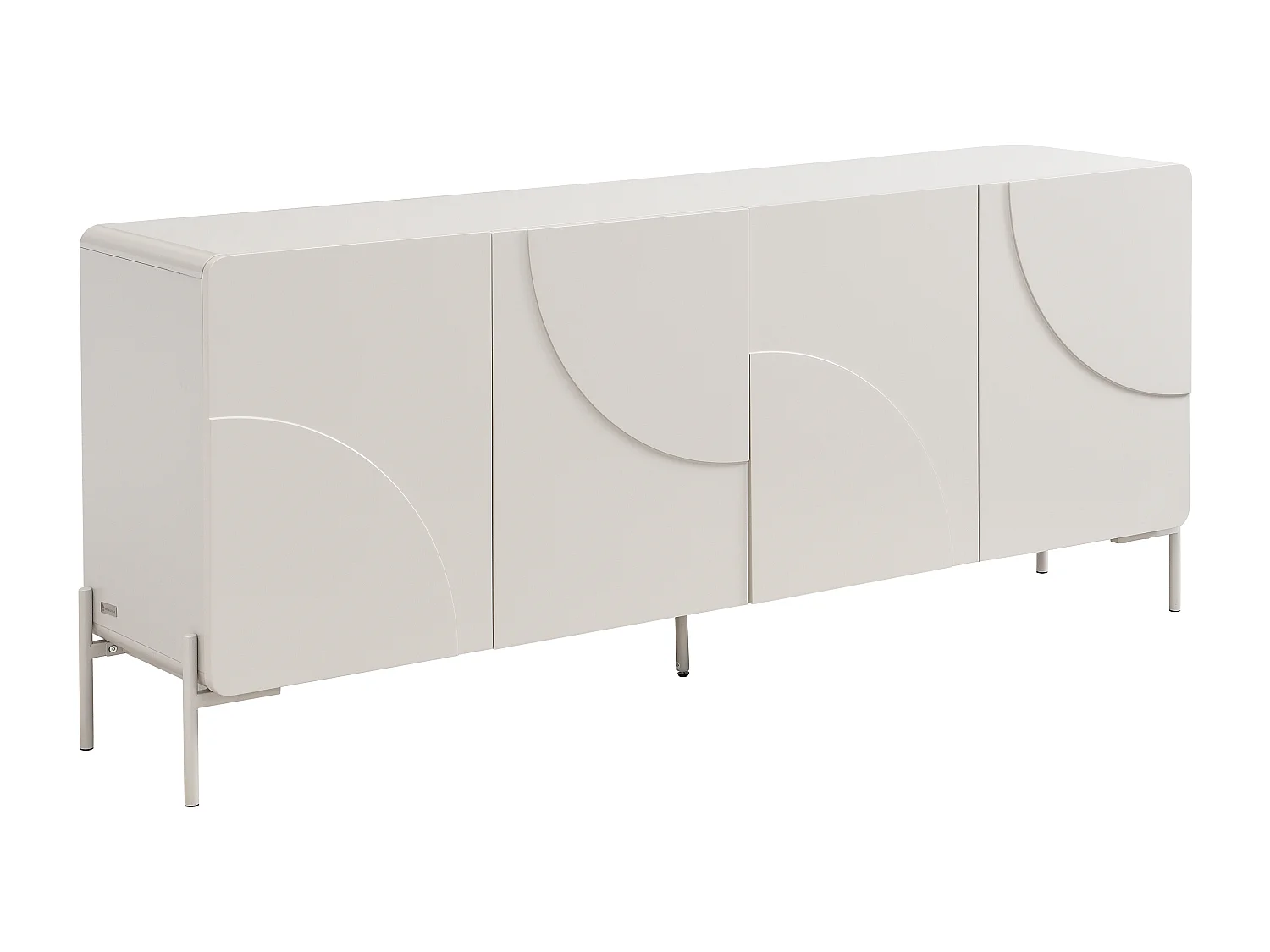 Buffet avec 4 portes en MDF - Beige - ZELINARO