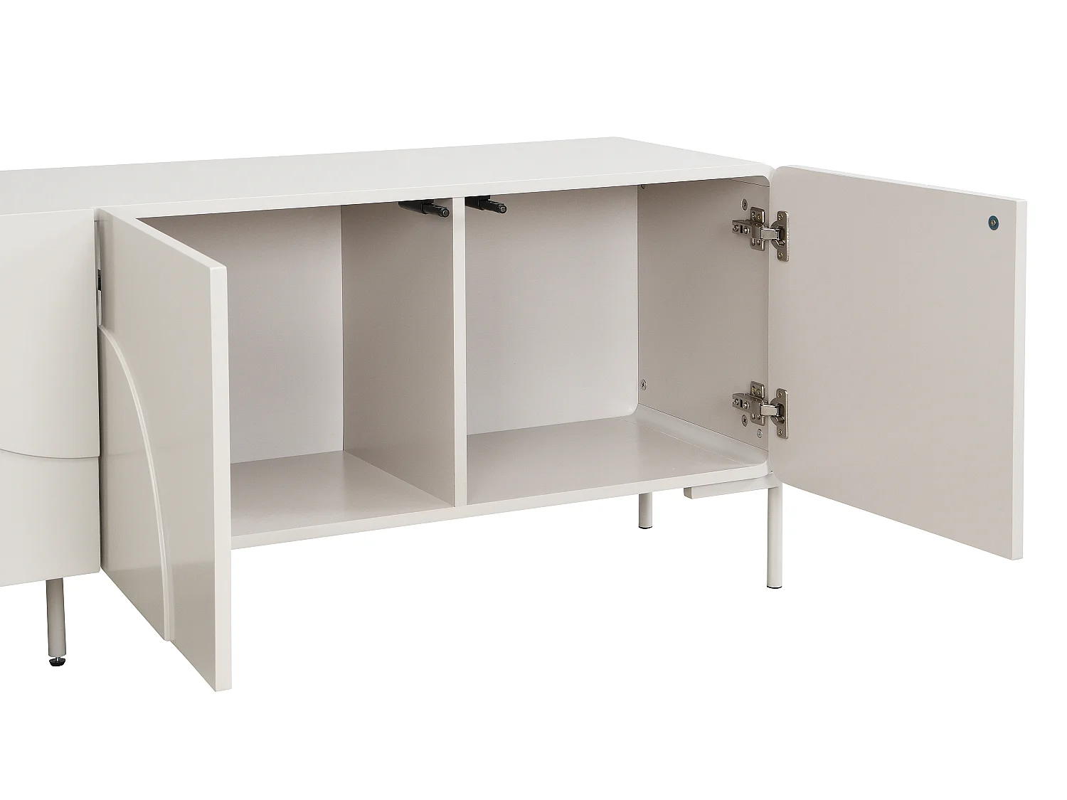 Meuble TV avec 4 portes en MDF - Beige - ZELINARO