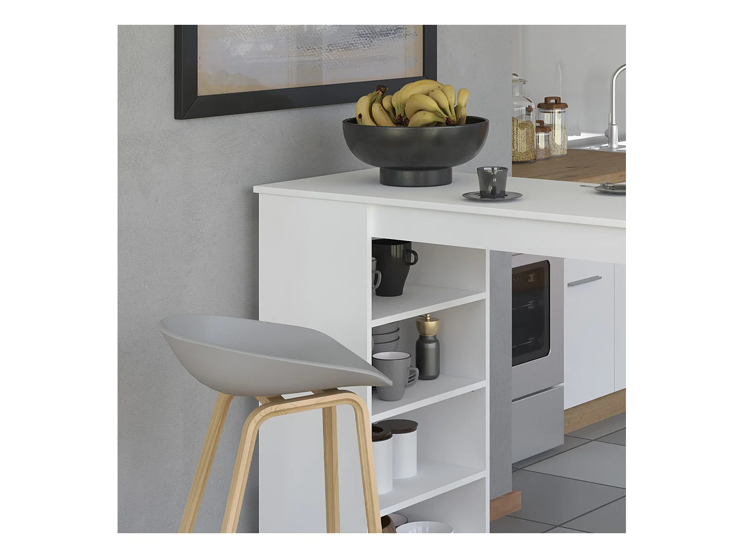 Bartisch 120x50 cm Weiß