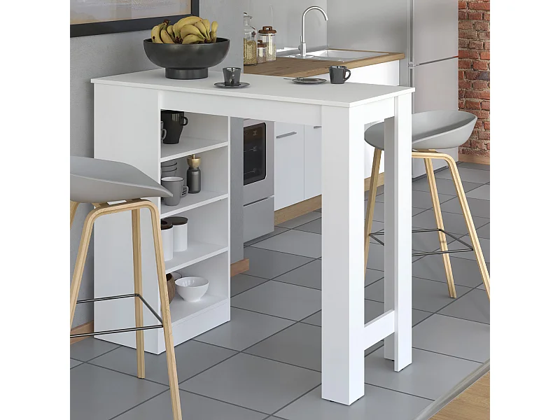 Table de Bar 120x50 cm Blanc