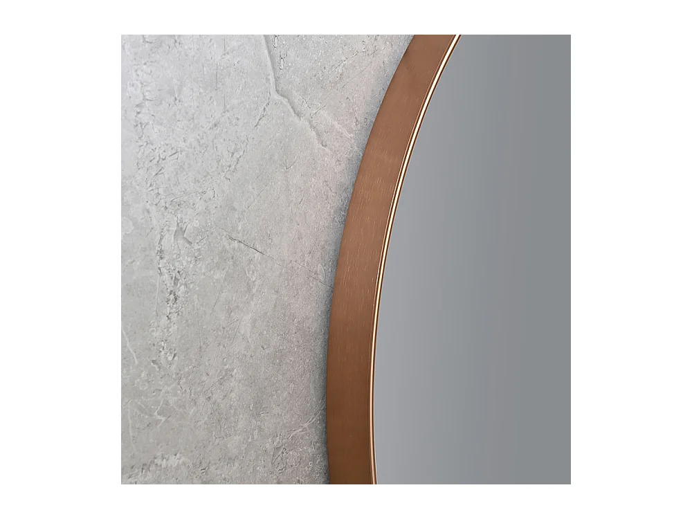 Miroir salle de bain LED rond 60cm cuivré avec anti buée- LuxuryBain