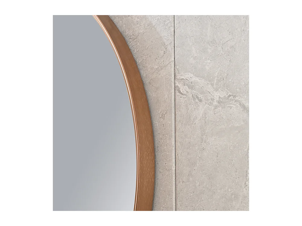 Miroir salle de bain LED rond 80cm cuivré avec anti buée- LuxuryBain