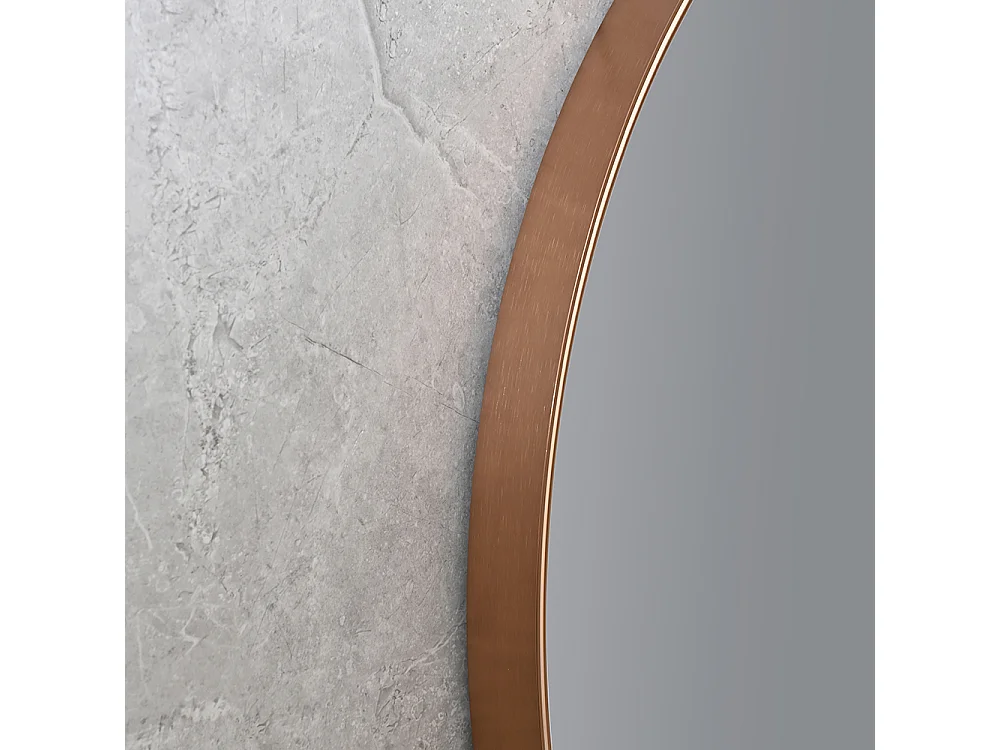 Miroir salle de bain LED rond 80cm cuivré avec anti buée- LuxuryBain