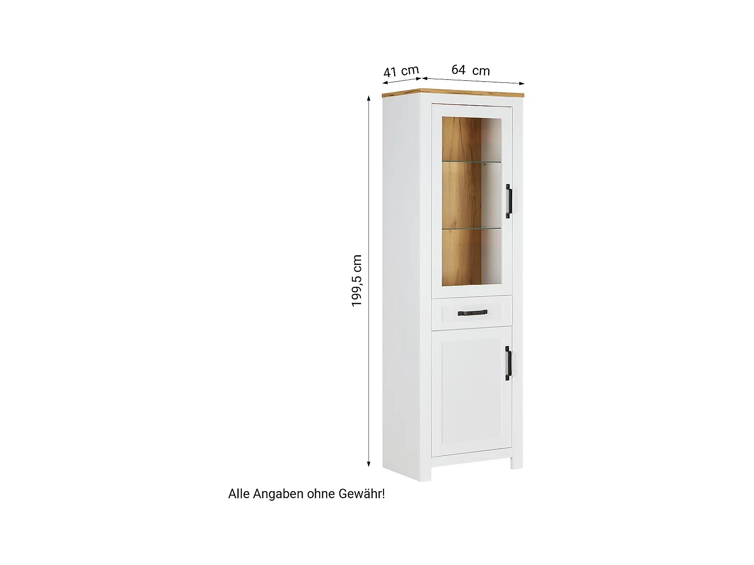 Bahut 64x199,5x41 cm chêne blanc