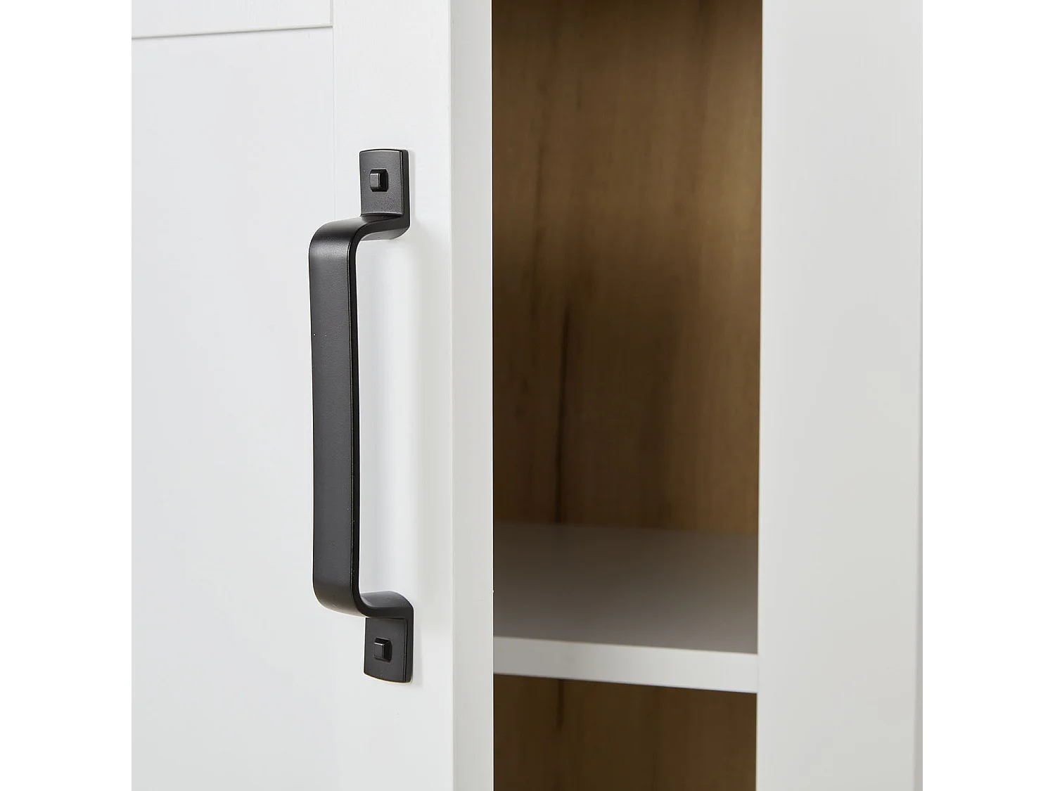 Highboard Skab, Home, 64x199,5x41 cm, Hvid, Brun