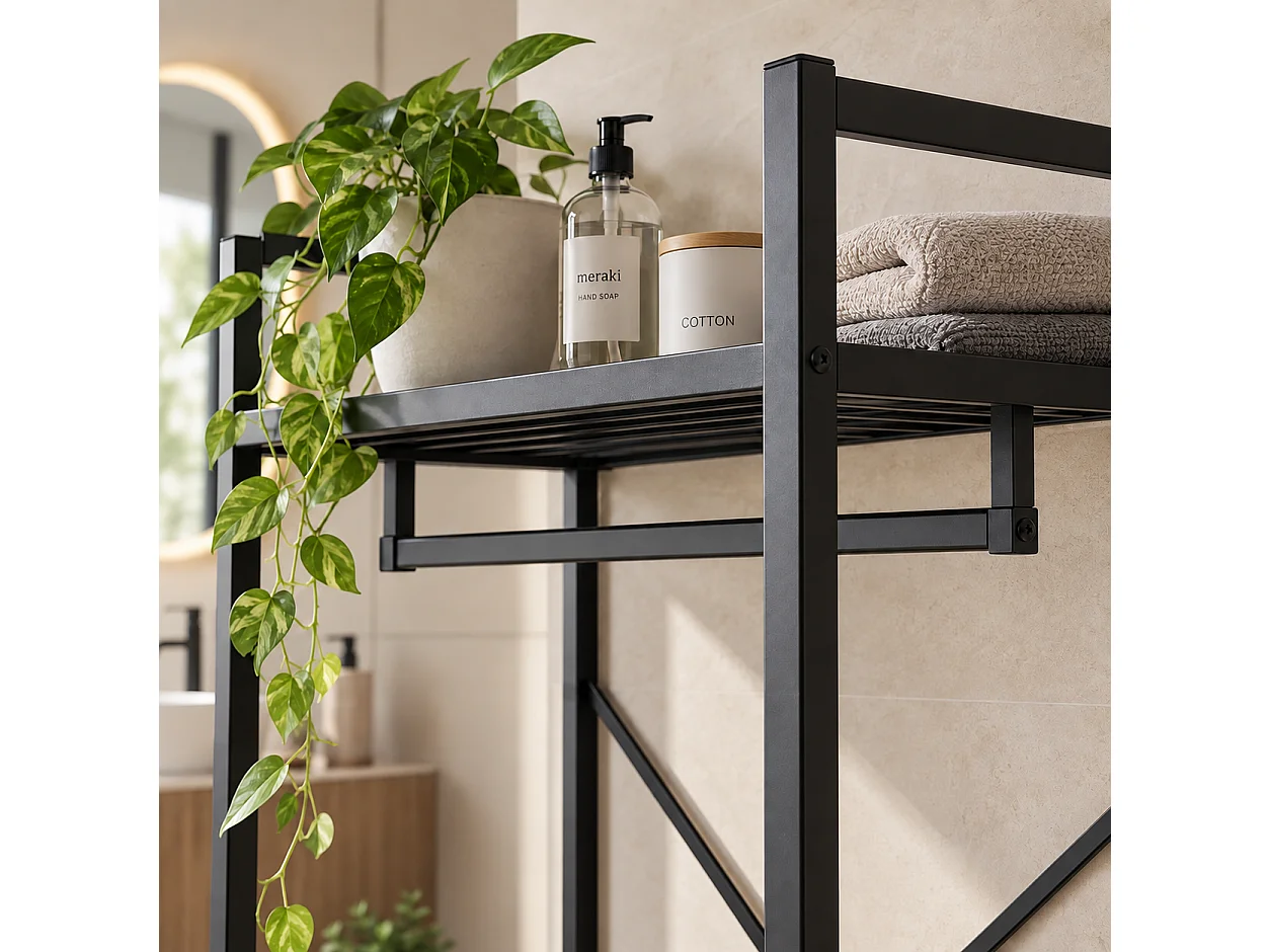 Estantería Metálica de 2 Niveles para Almacenamiento | Organizador Vertical Multifuncional