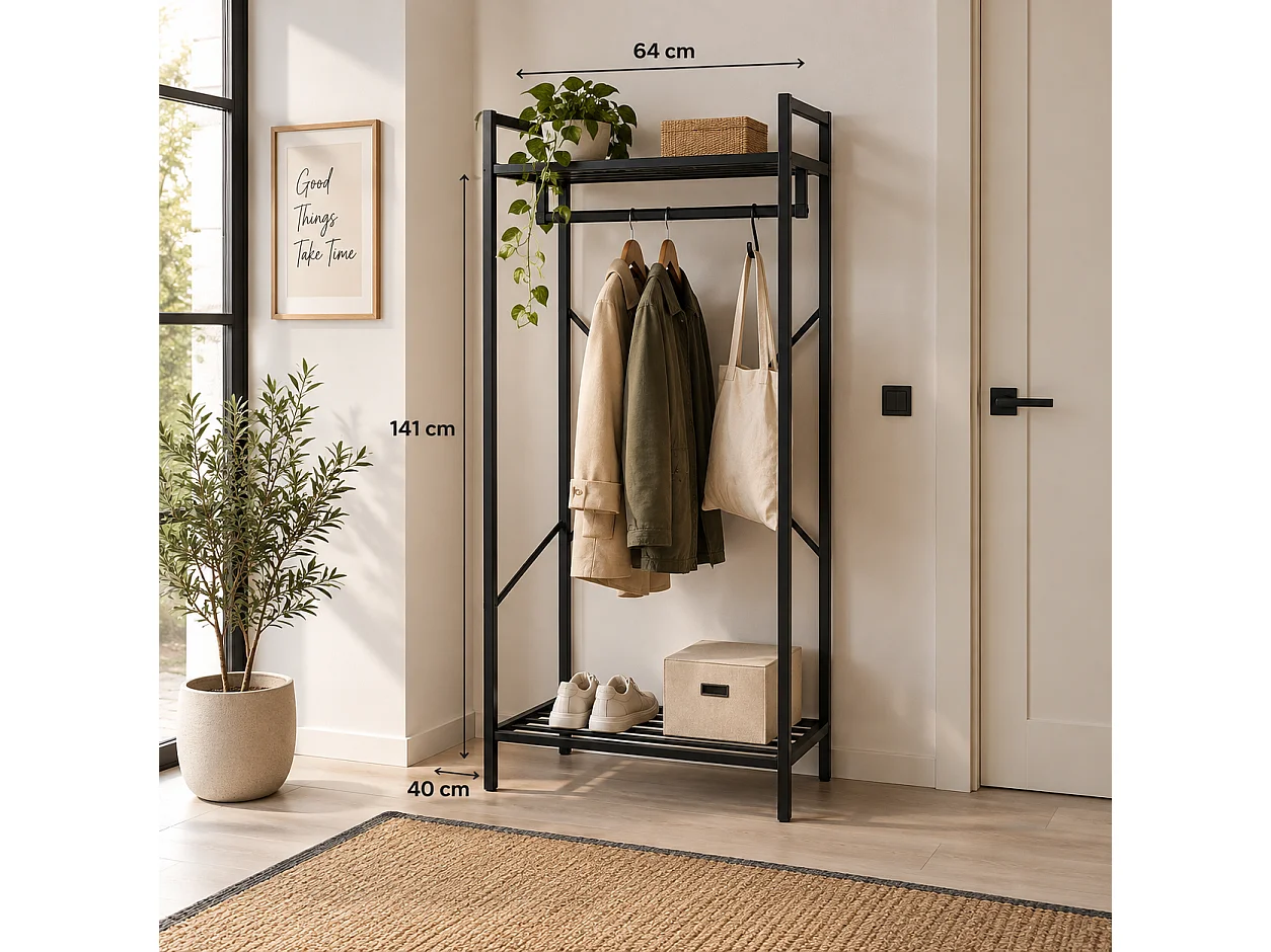 Estantería Metálica de 2 Niveles para Almacenamiento | Organizador Vertical Multifuncional