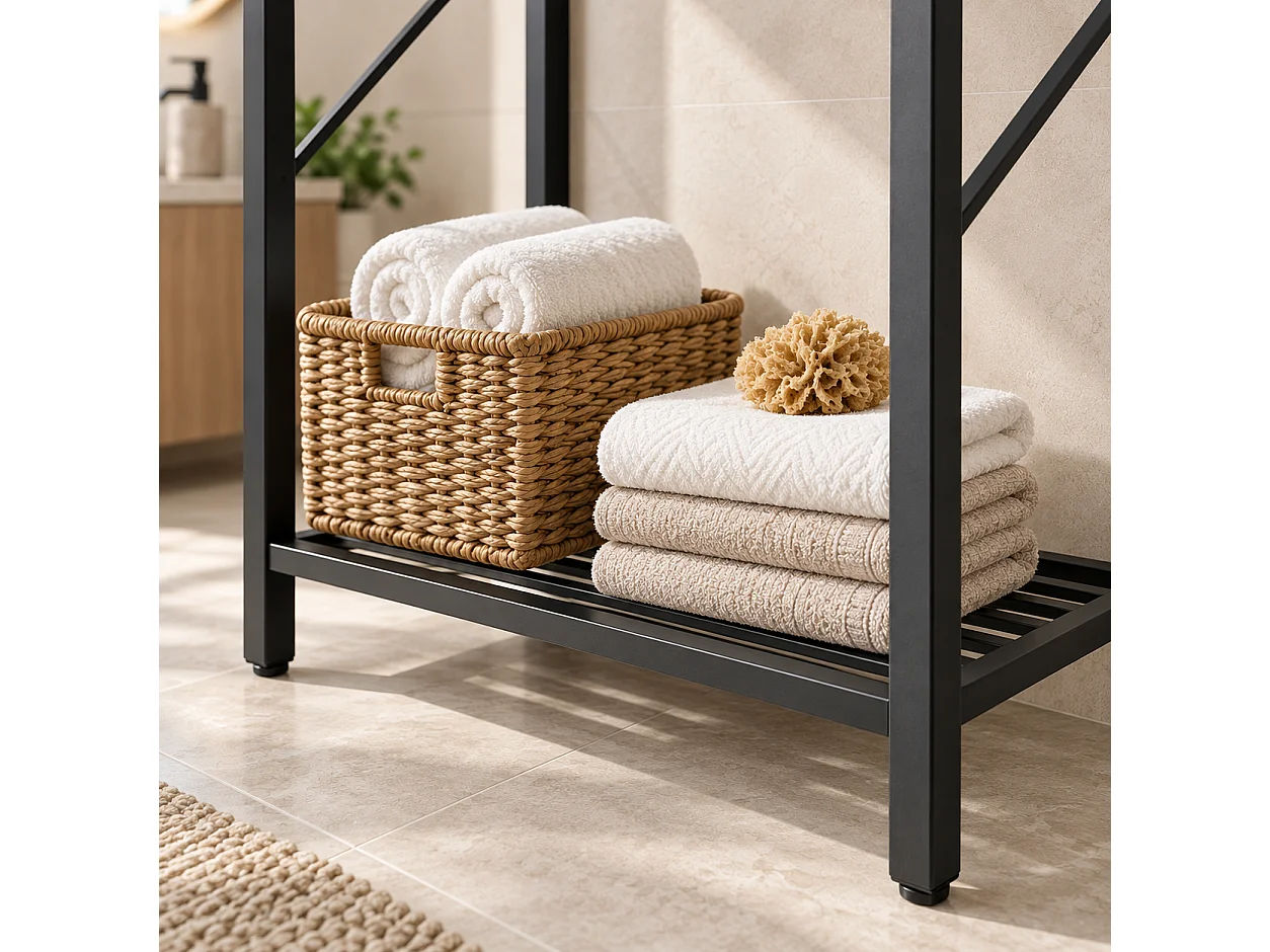 Estantería Metálica de 2 Niveles para Almacenamiento | Organizador Vertical Multifuncional
