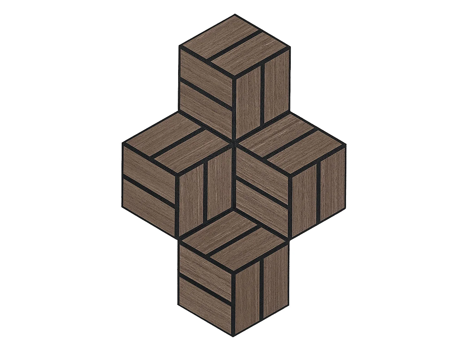 Panneaux Acoustiques 30x26 cm Marron Hexagone en Nid d'Abeille