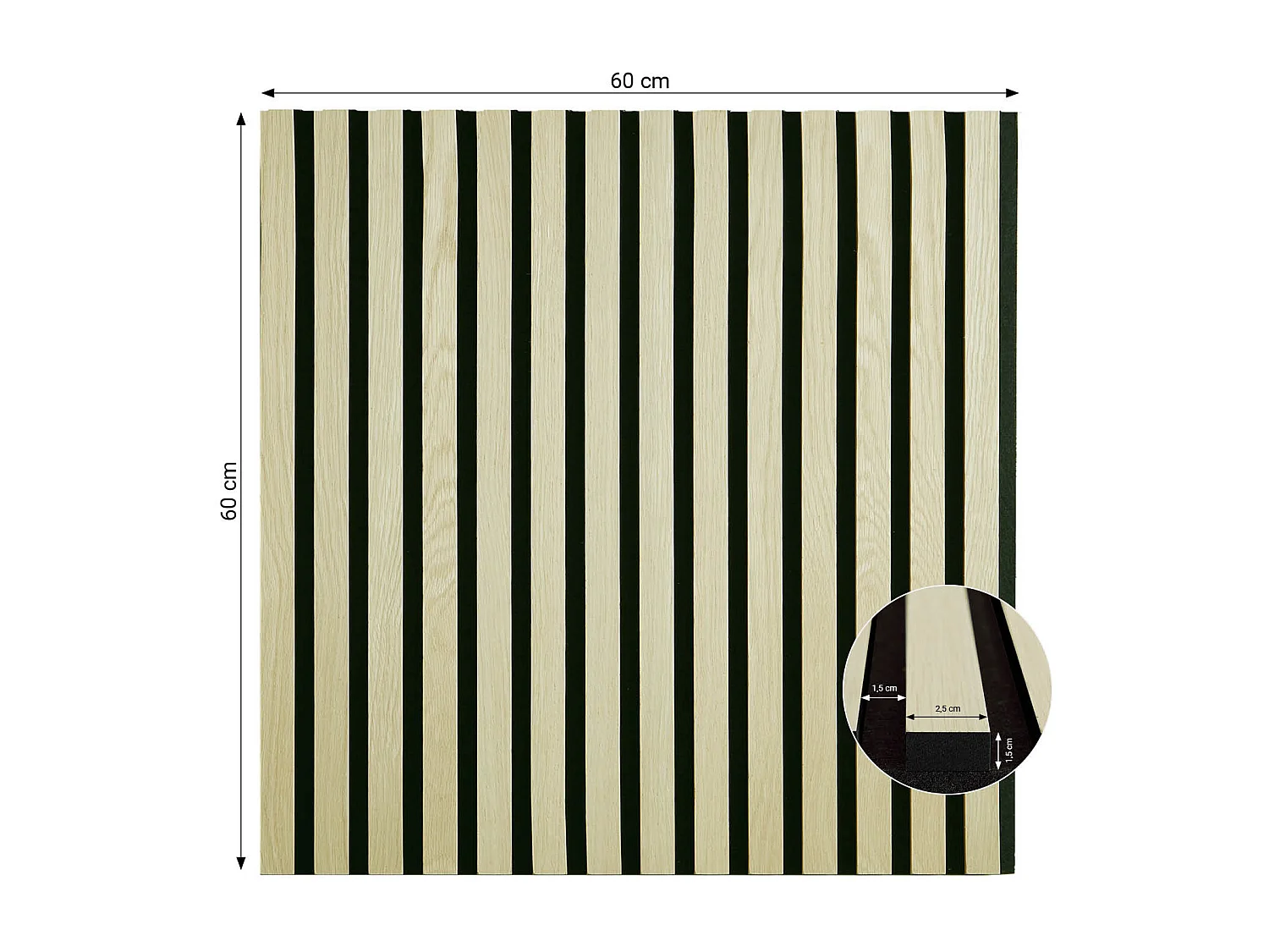 Panneaux muraux 60x60 cm Crème