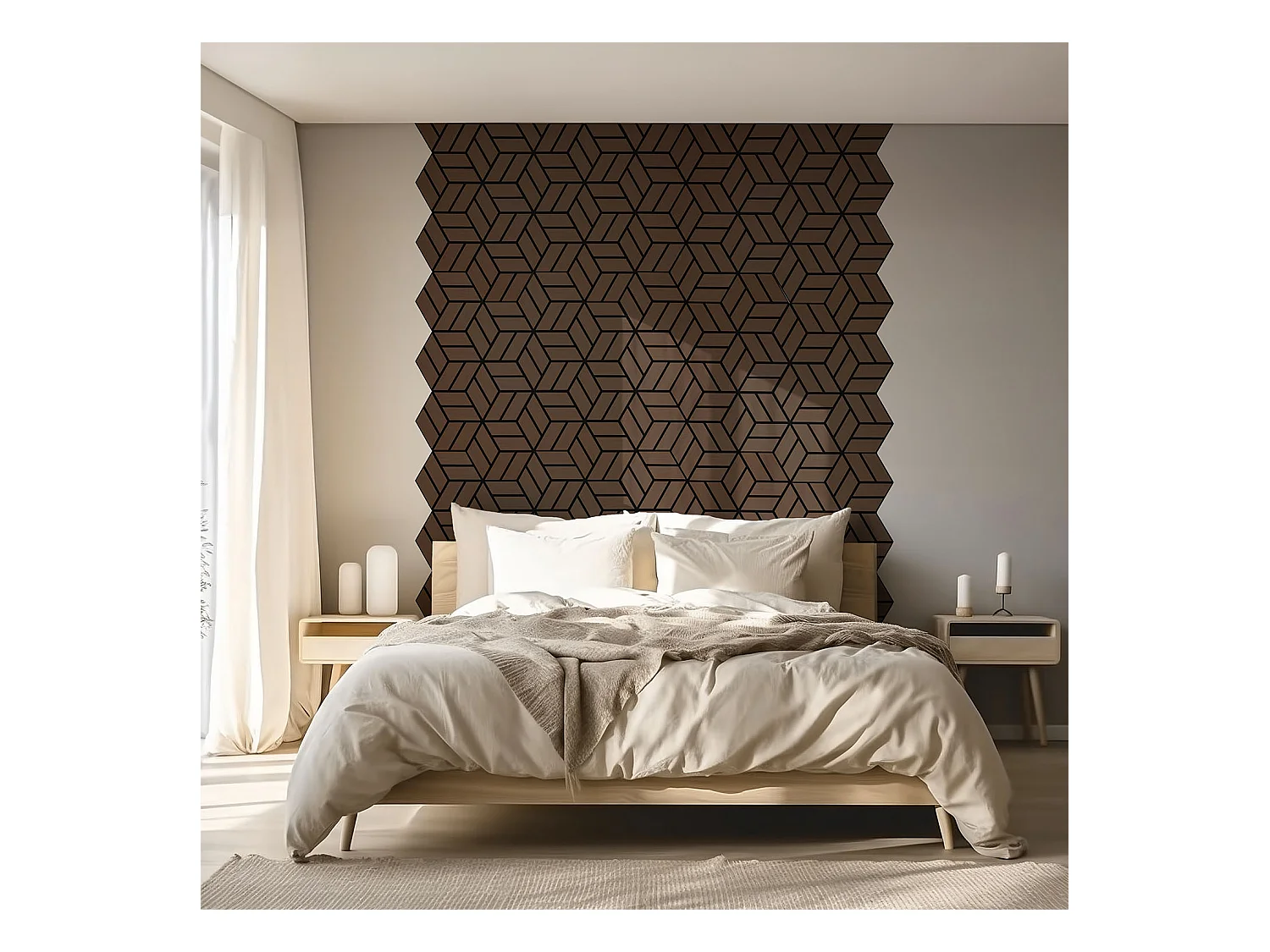 Akoestische panelen 30x26 cm Bruin