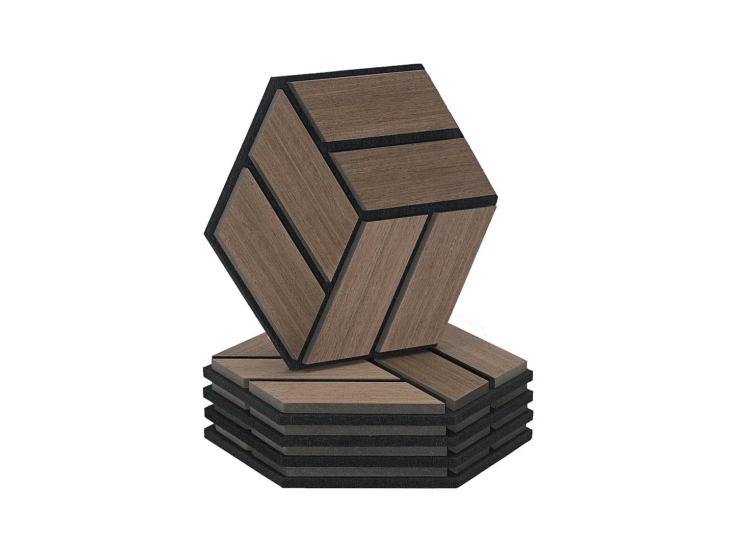 Akoestische panelen 30x26 cm Bruin