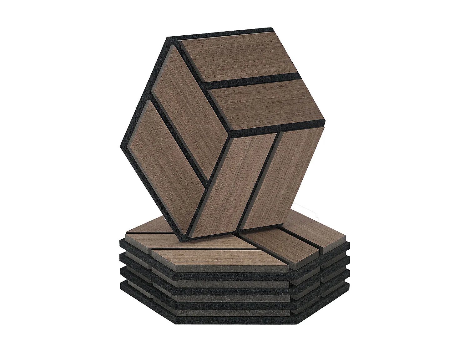 Akustikpaneele 30x26 cm Braun