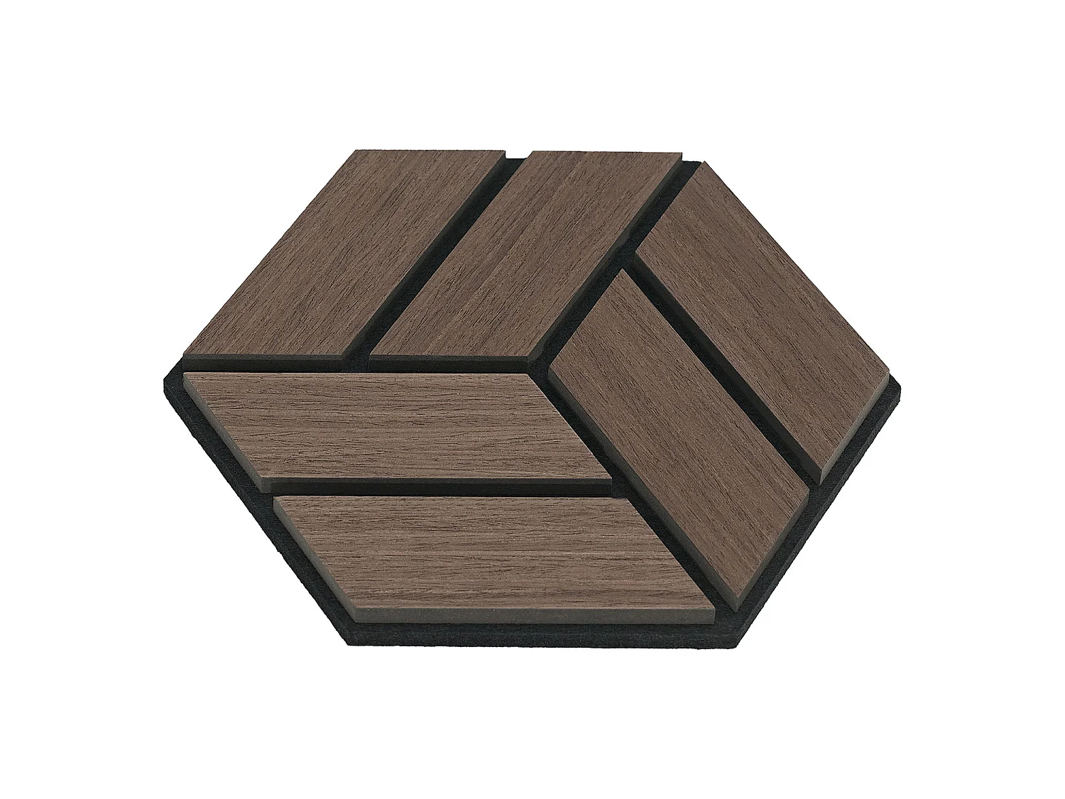 Panneaux Acoustiques 30x26 cm Hexagone Marron en Nid d'Abeille
