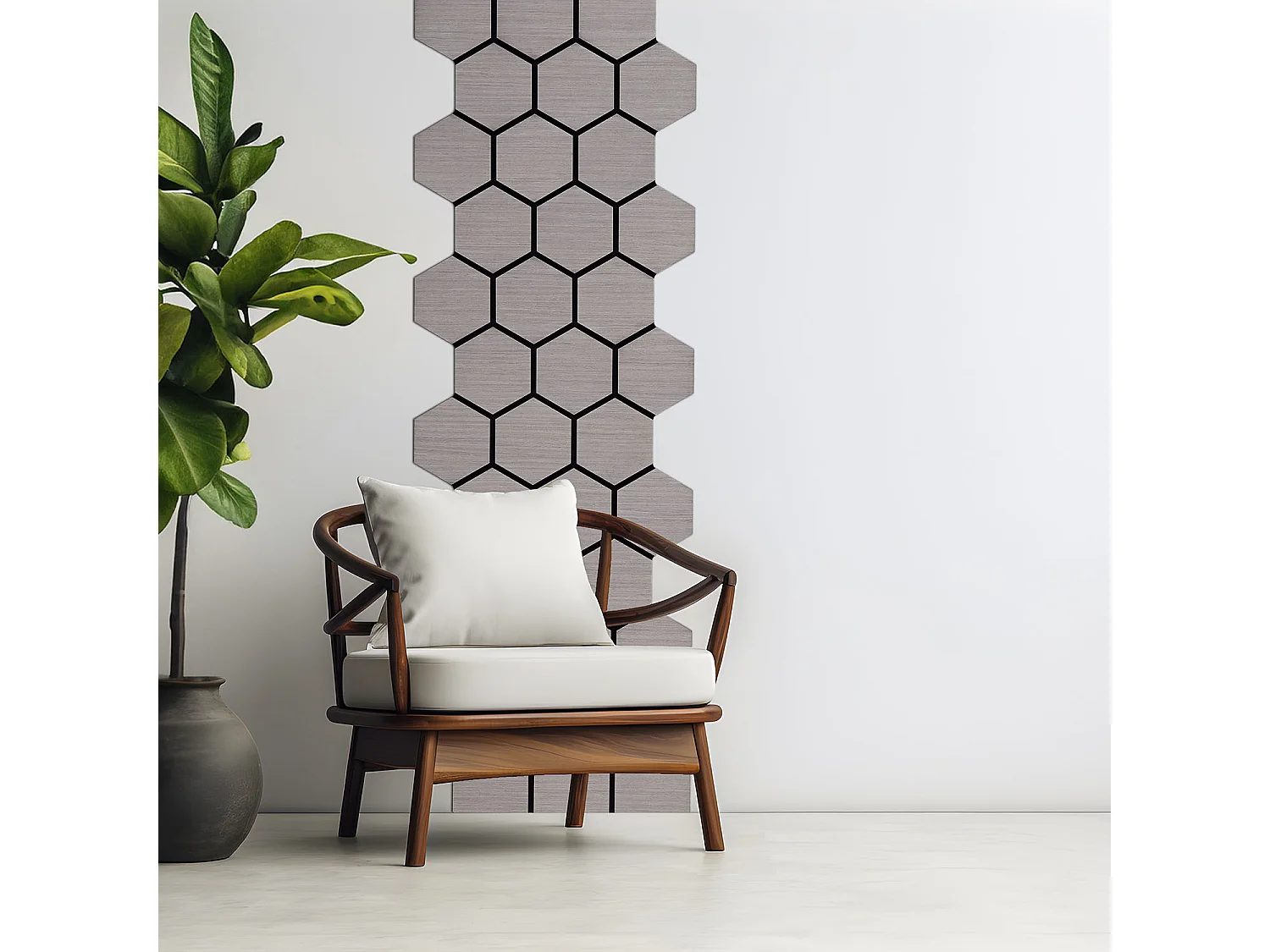 Wandpaneele 62x76x2 cm grau