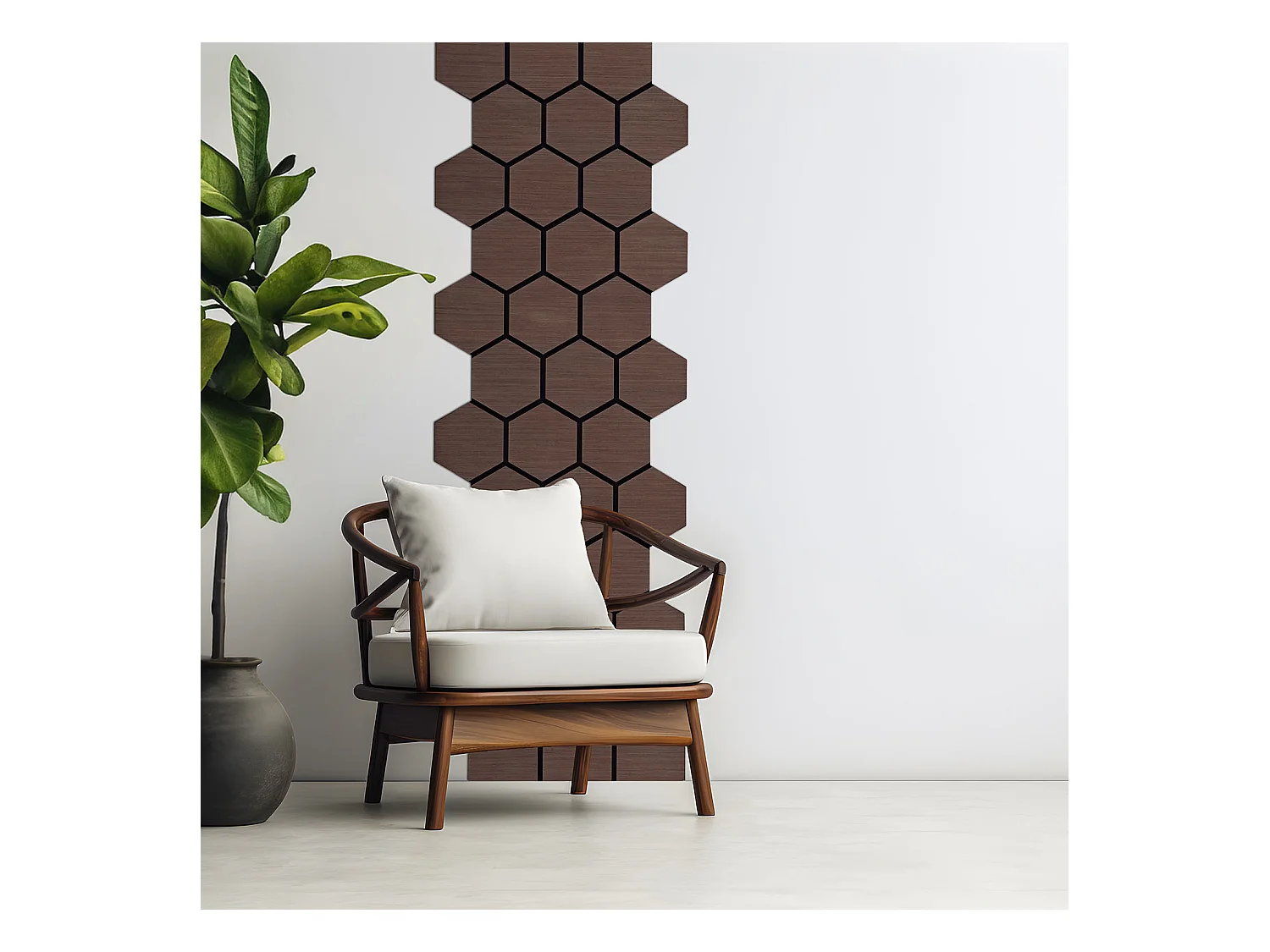 Panneau mural 62x76x2 cm marron