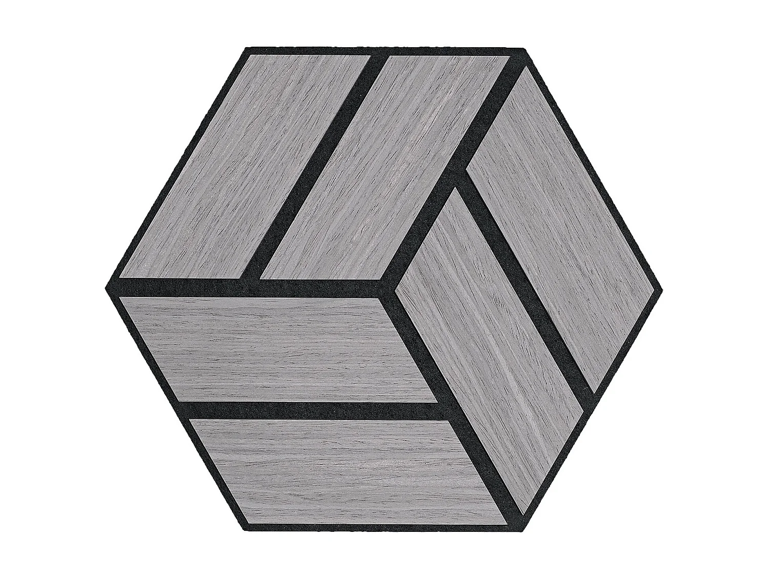 Akustikpaneele 30x26 cm Grau Sechseck Wabenstruktur