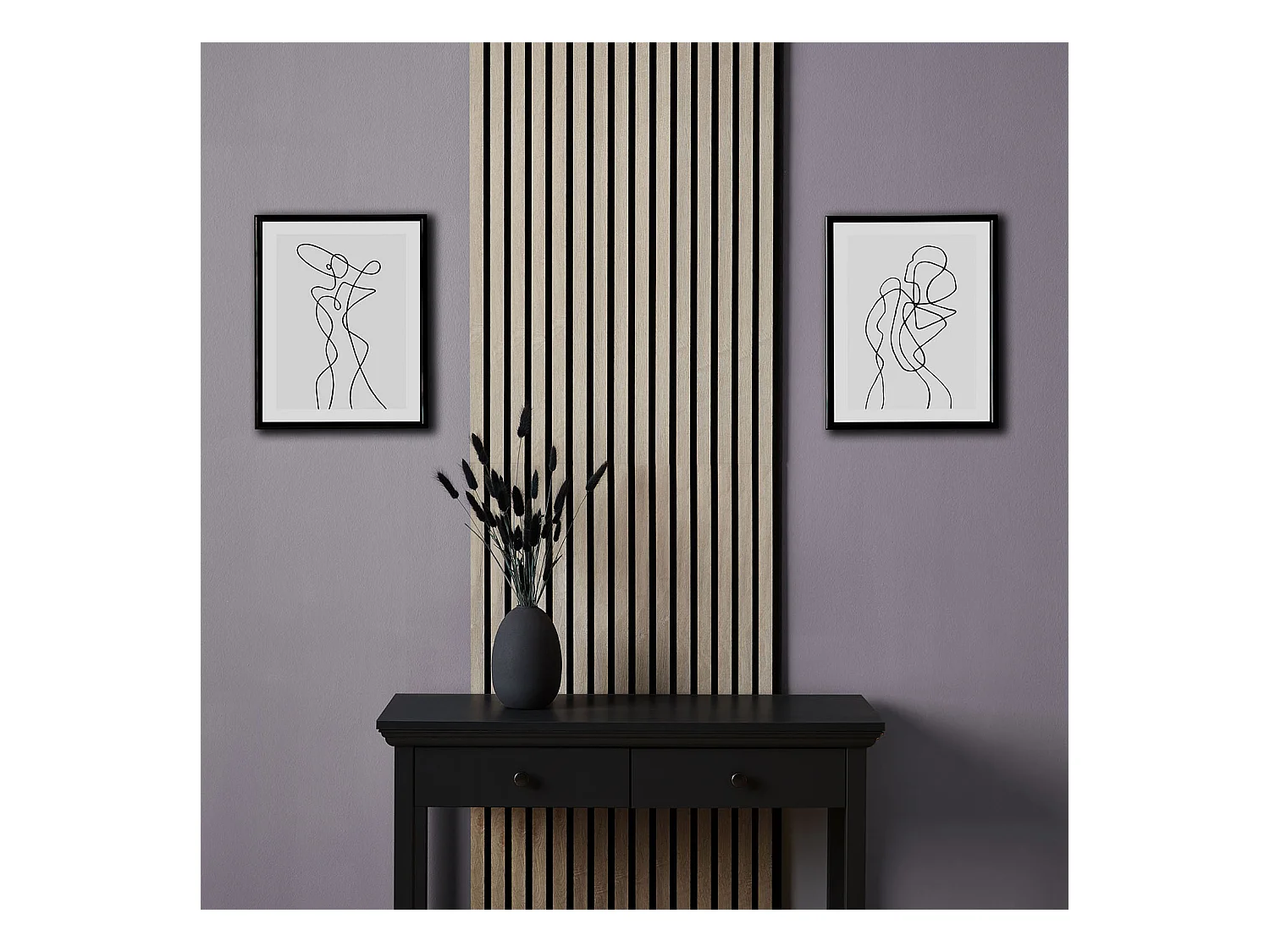 Panneaux muraux 60x60x2,5 cm gris