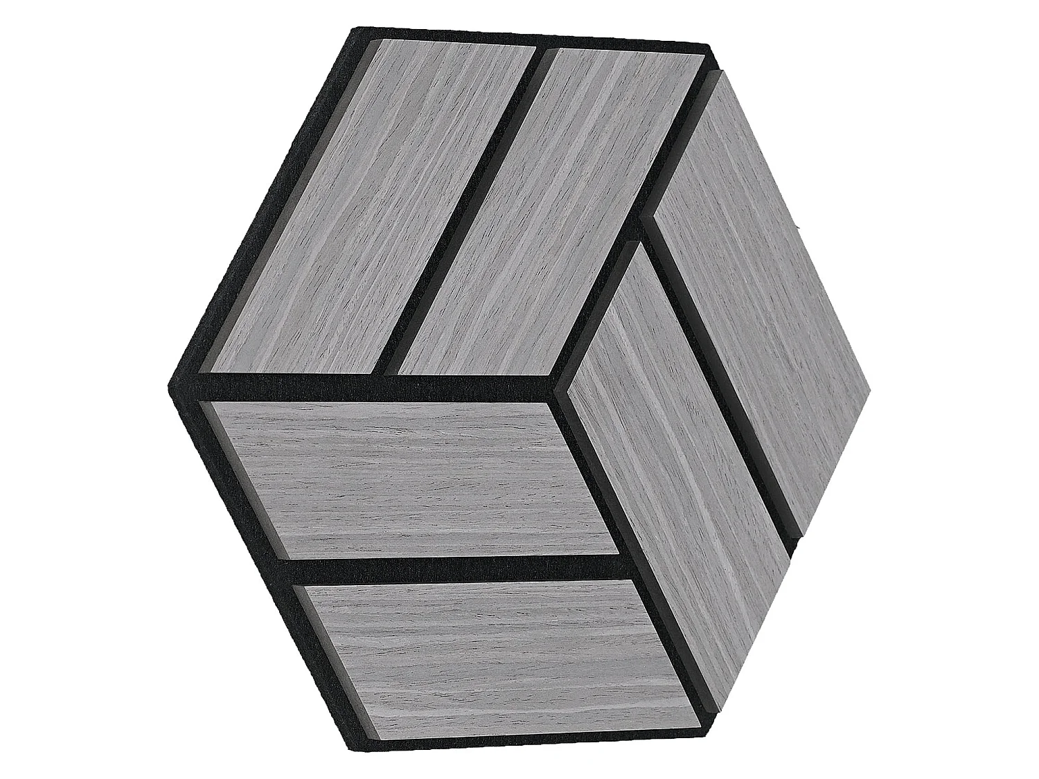 Panneaux Acoustiques 30x26 cm Gris Hexagone Nid d'abeille