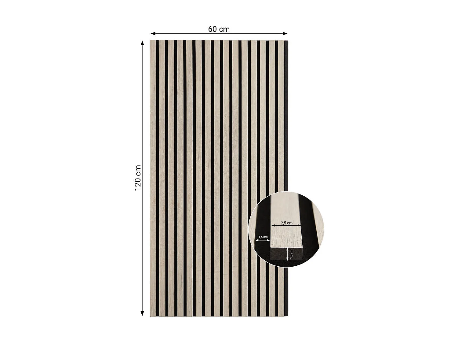 Wandpaneele 60x120 cm Grau