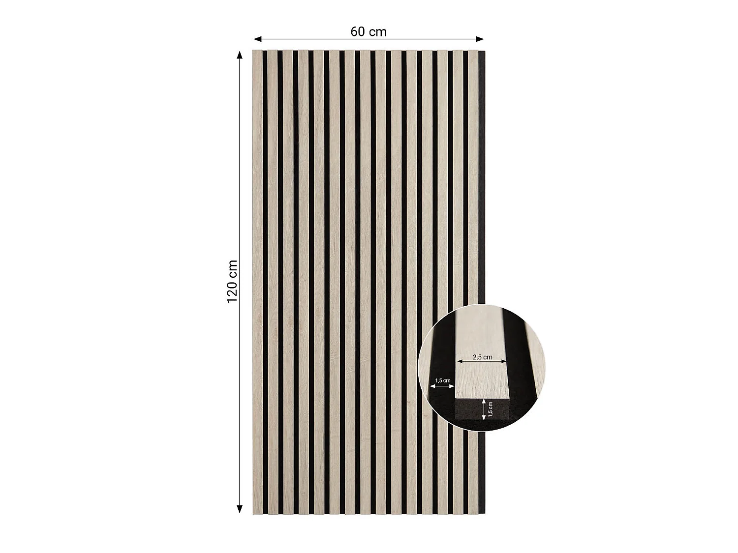 Panneaux Muraux 60x120 cm Gris