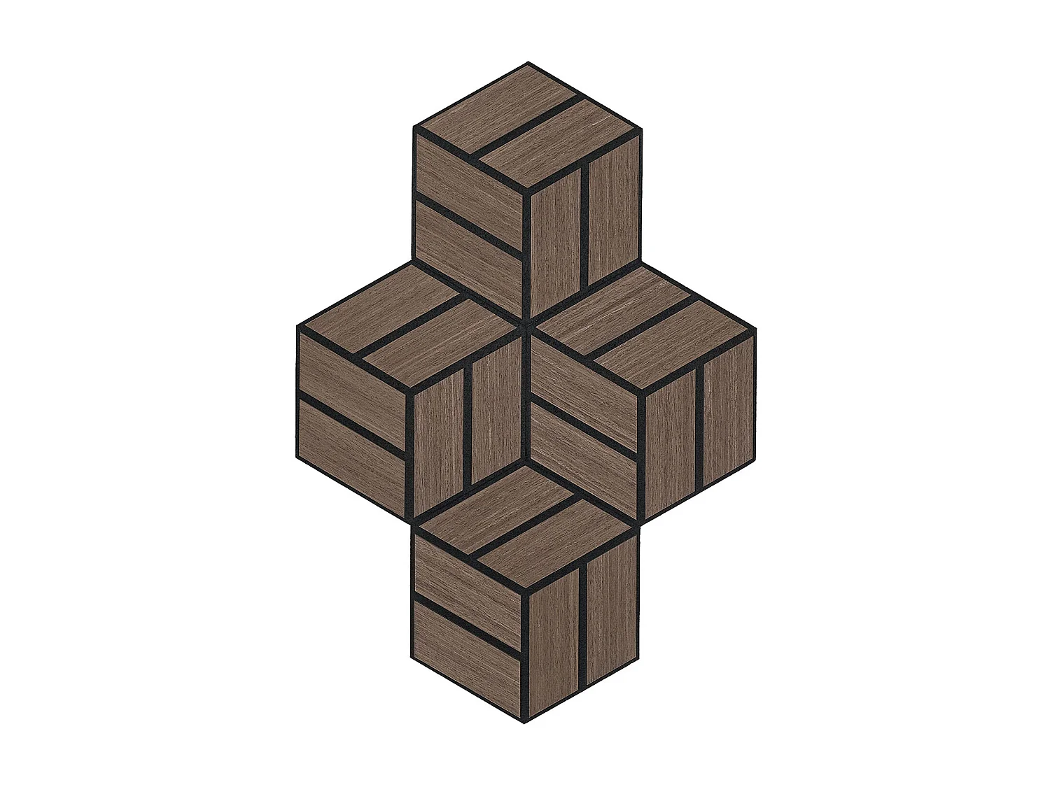 Akustikpaneele 30x26 cm Braun Sechseck Wabenstruktur