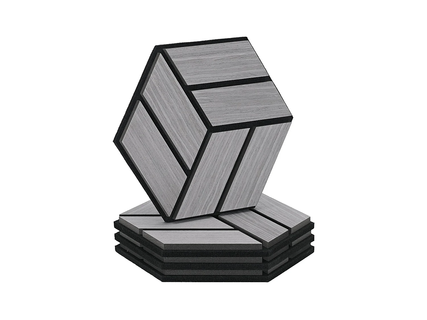 Akoestische panelen 30x26 cm Grijs Zeskantige Honingraat