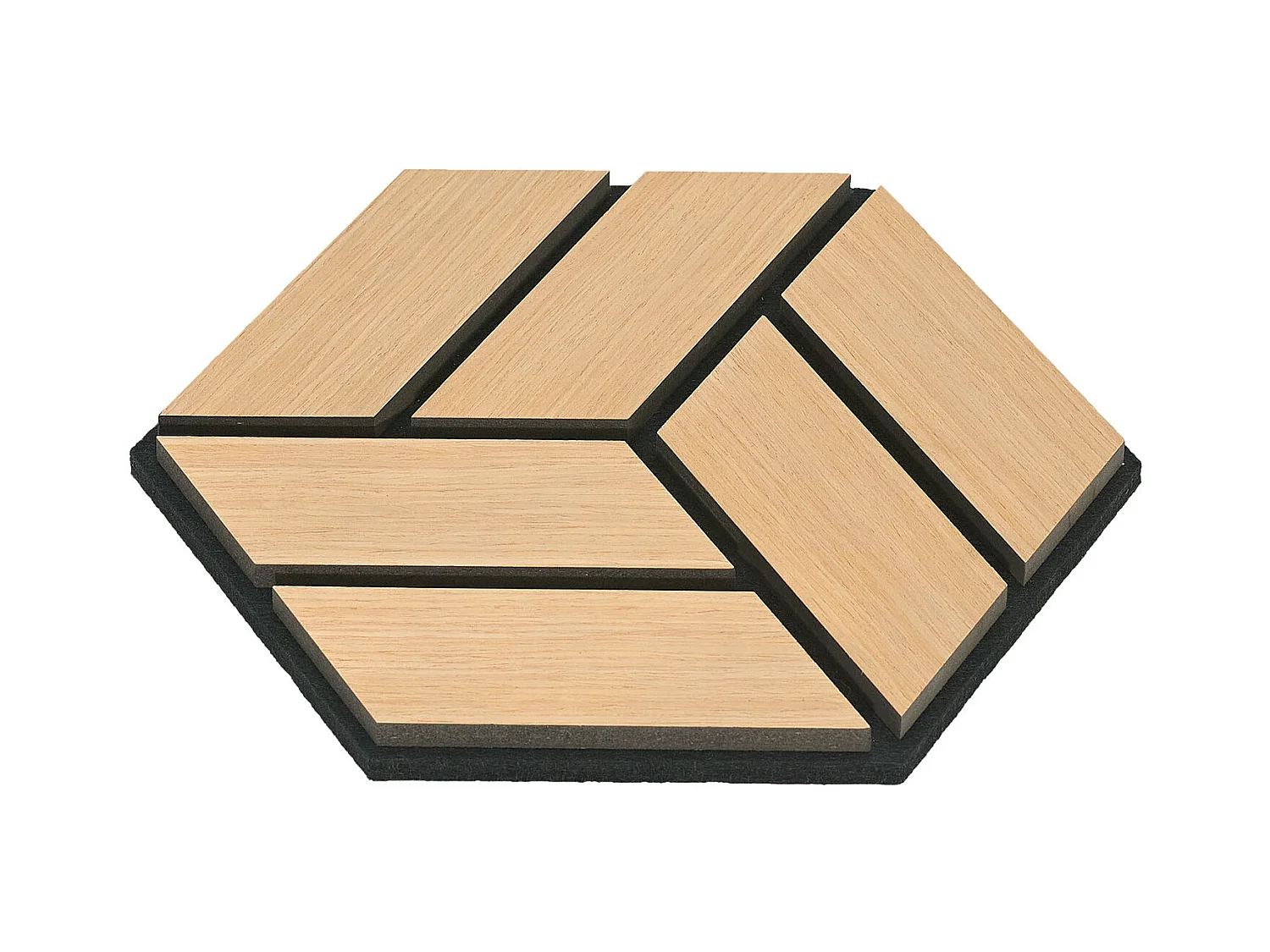 Akoestische panelen 30x26 cm Eiken Hexagon Honingraat 10-delige set 3D