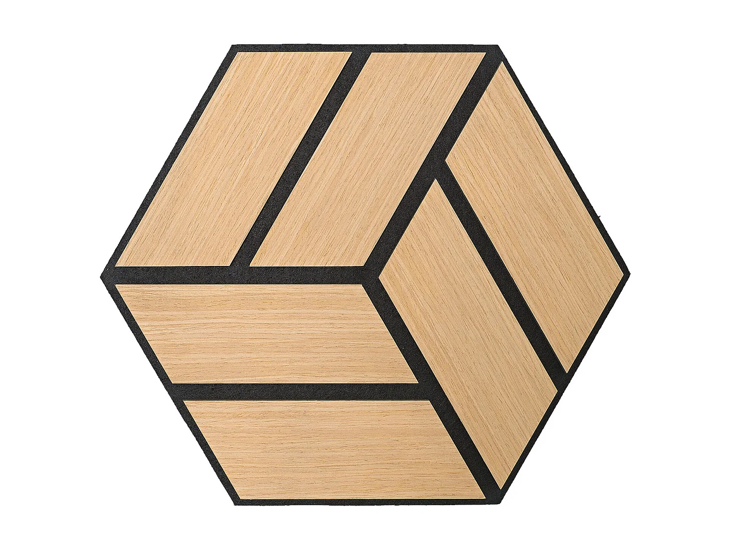 Akustikpaneele 30x26 cm Eiche Hexagon Waben 10-teiliges Set 3D
