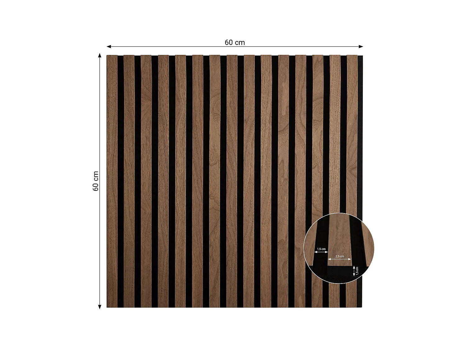 Wandpanelen 60x60 cm Bruin