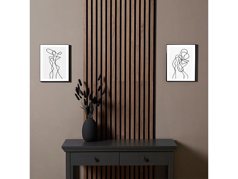 Wandpaneele 60x60 cm Braun