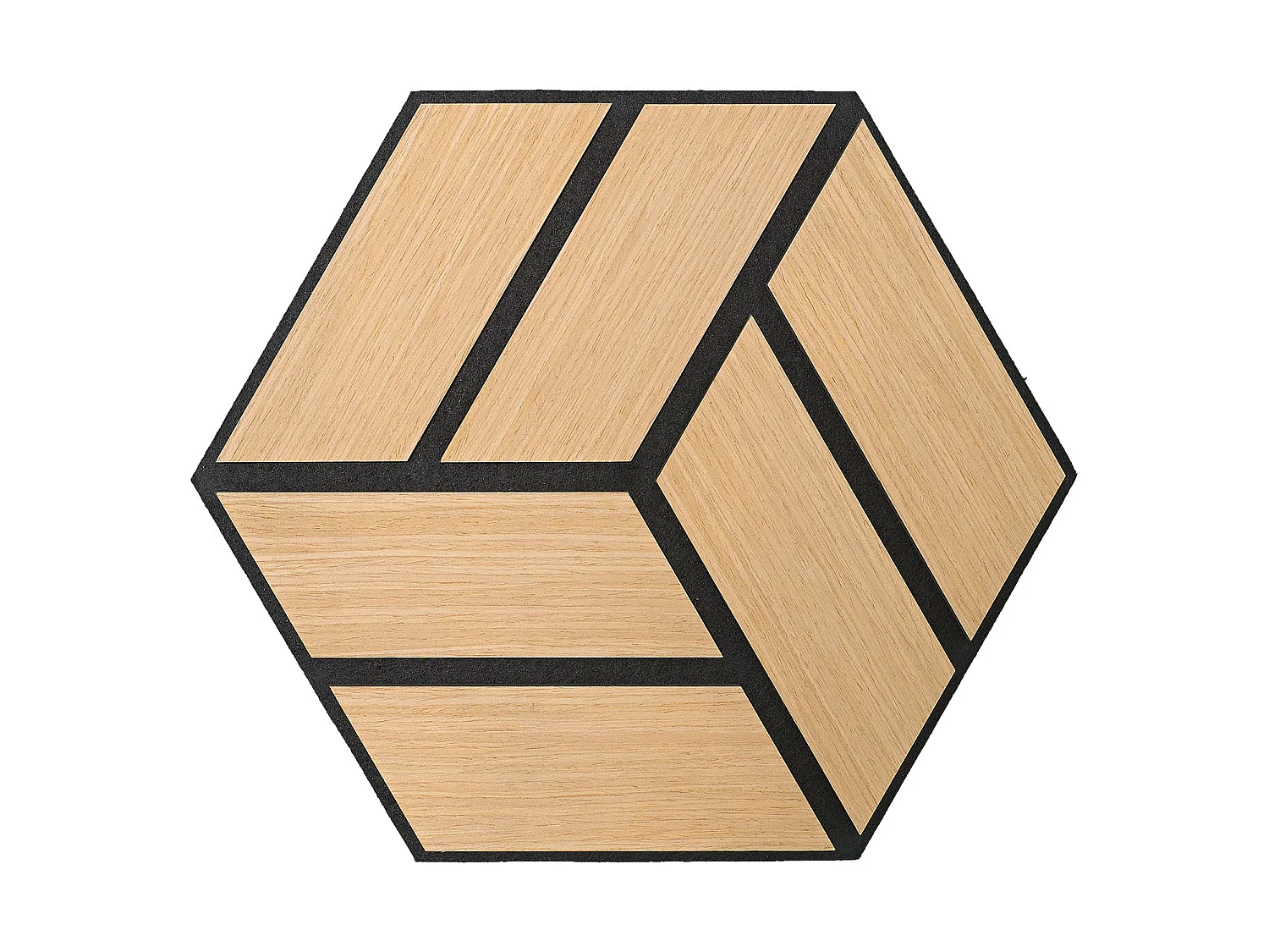 Panneaux Acoustiques 30x26 cm Chêne Hexagone Nid d'abeille