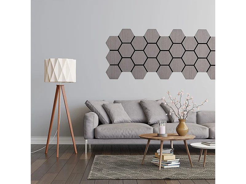 Panele ścienne 62x76x2 cm szare