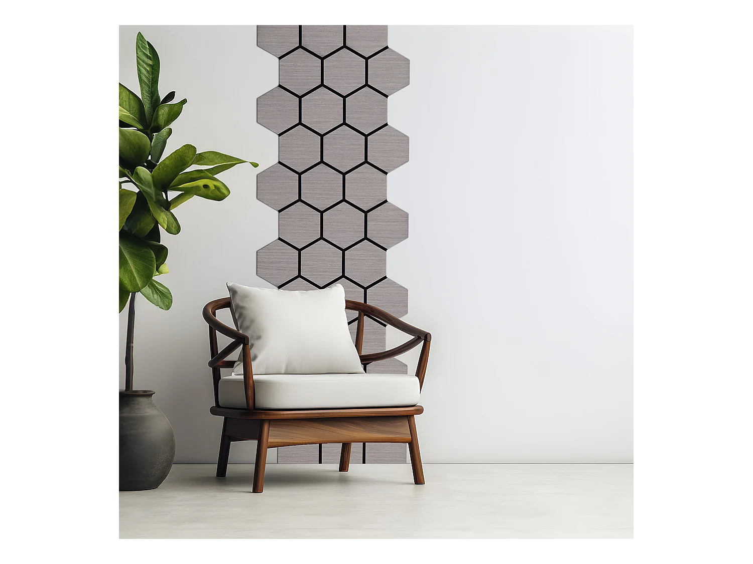 Panneaux muraux 62x76x2 cm gris