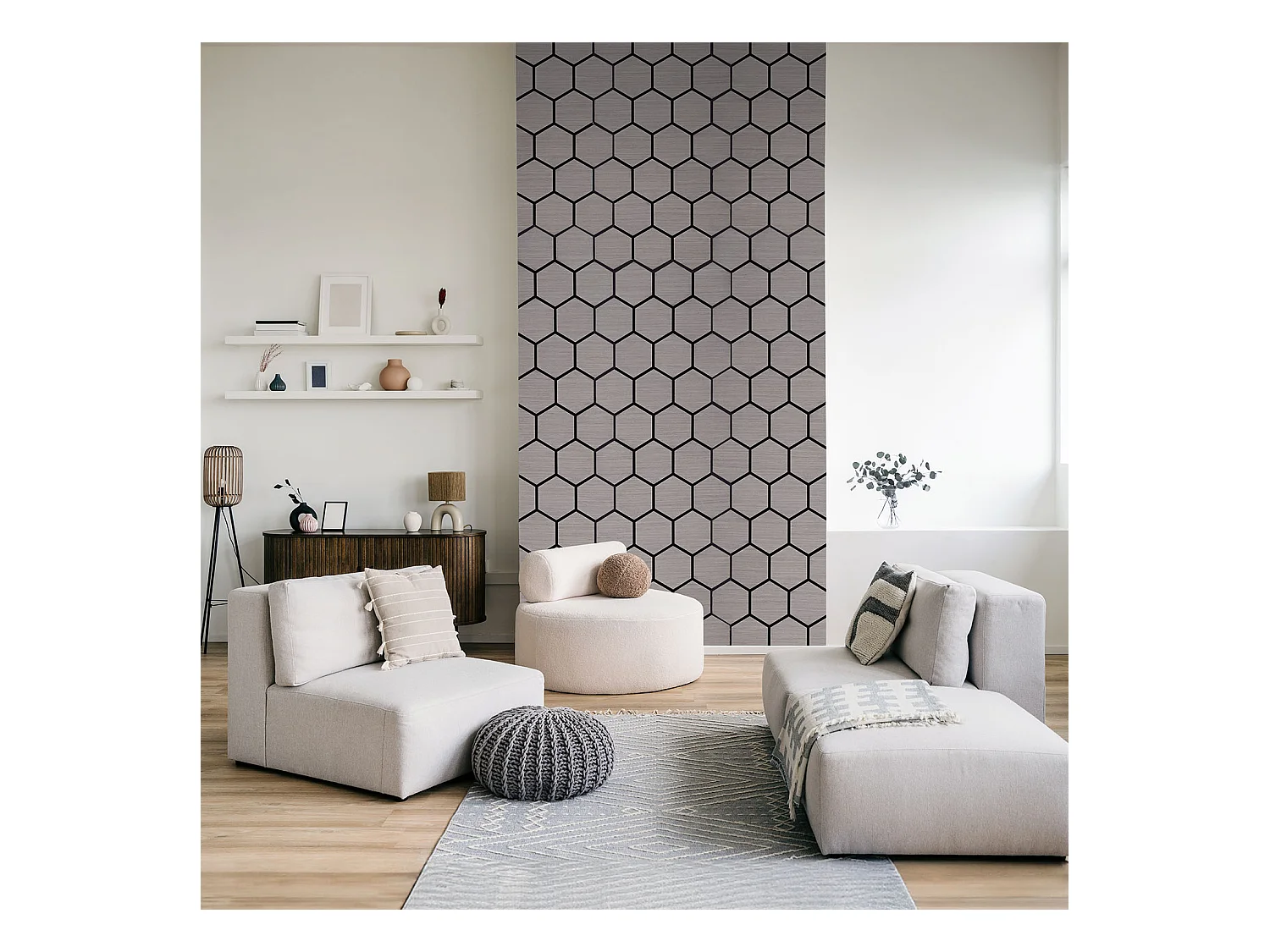 Wandpaneele 62x76x2 cm grau