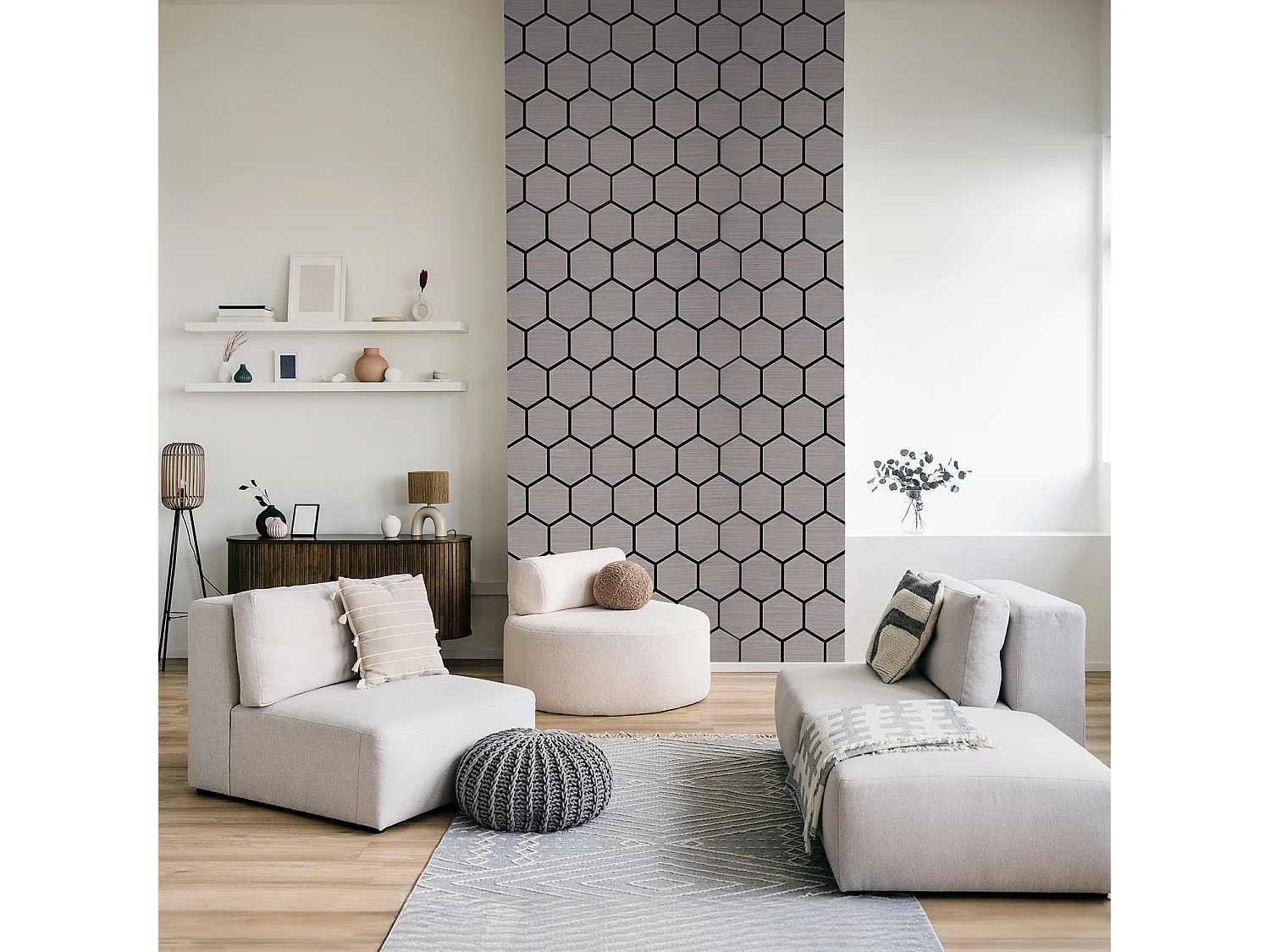 Wandpaneele 62x76x2 cm grau