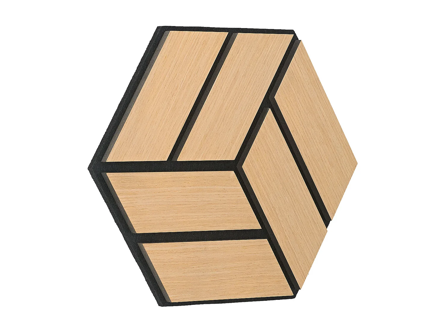 Akustikpaneele 30x26 cm Eiche Sechseck Wabenstruktur