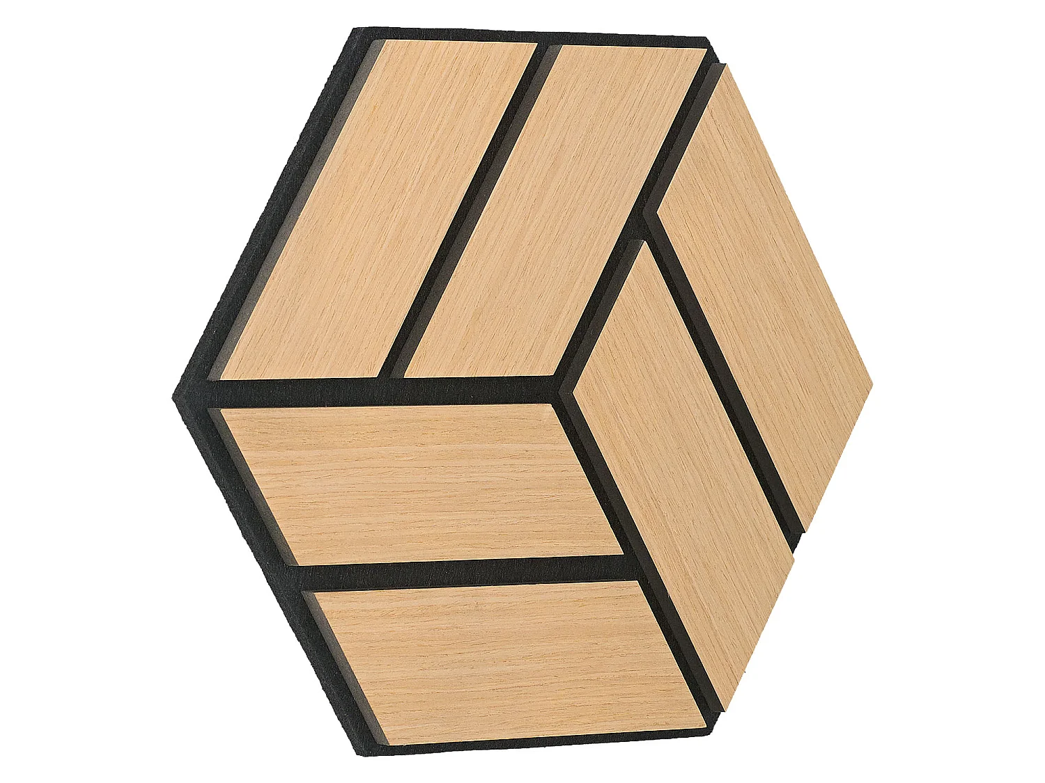 Panneaux Acoustiques 30x26 cm Chêne Hexagone Nid d'abeille