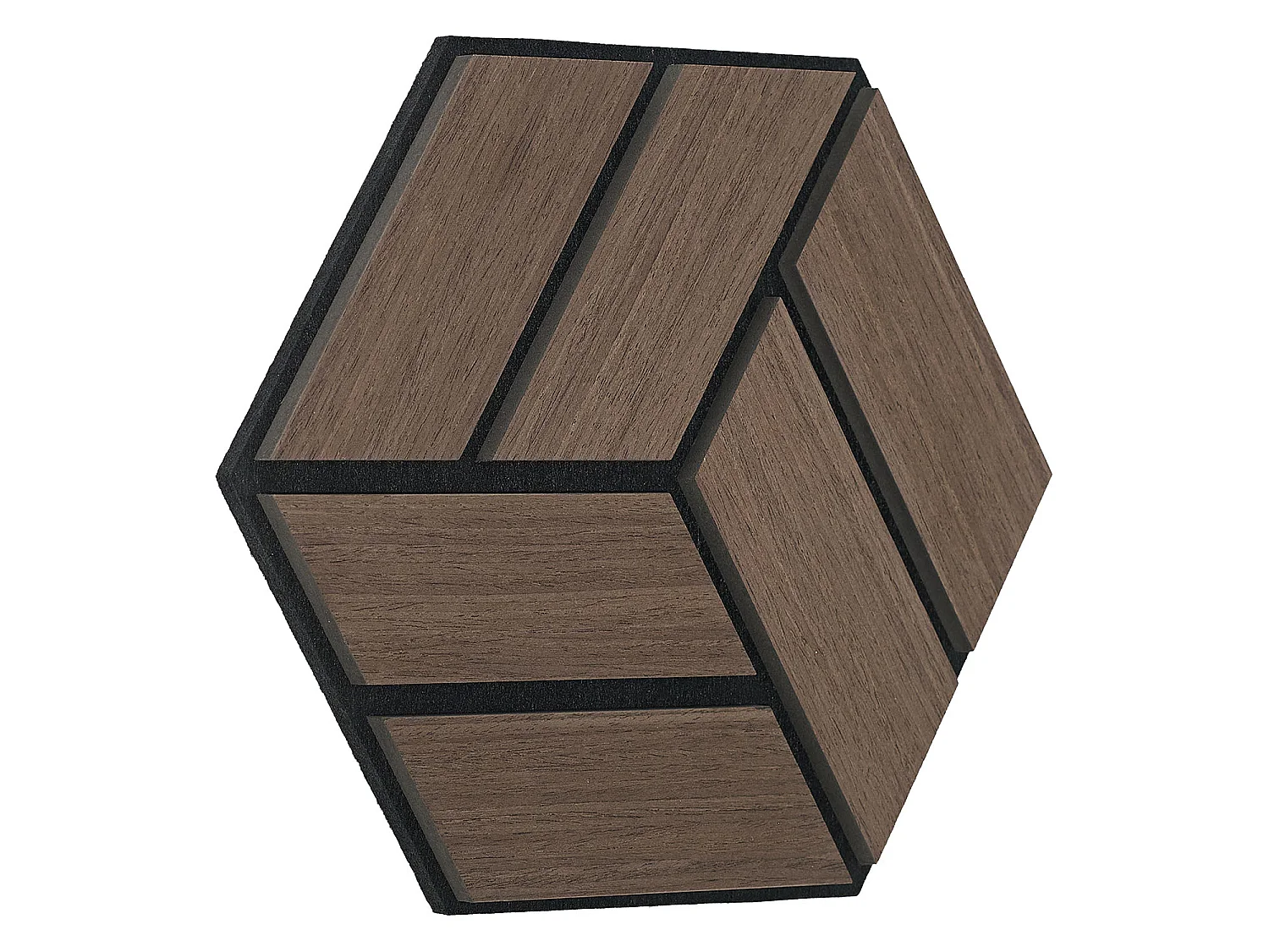Panneaux Acoustiques 30x26 cm Hexagone Marron Nid d'abeille