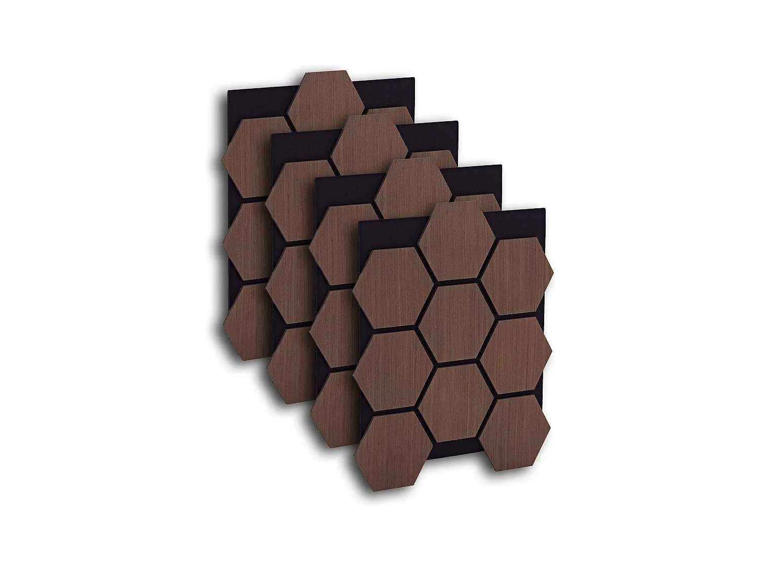 Panneaux Muraux 62x76 cm Marron Hexagone