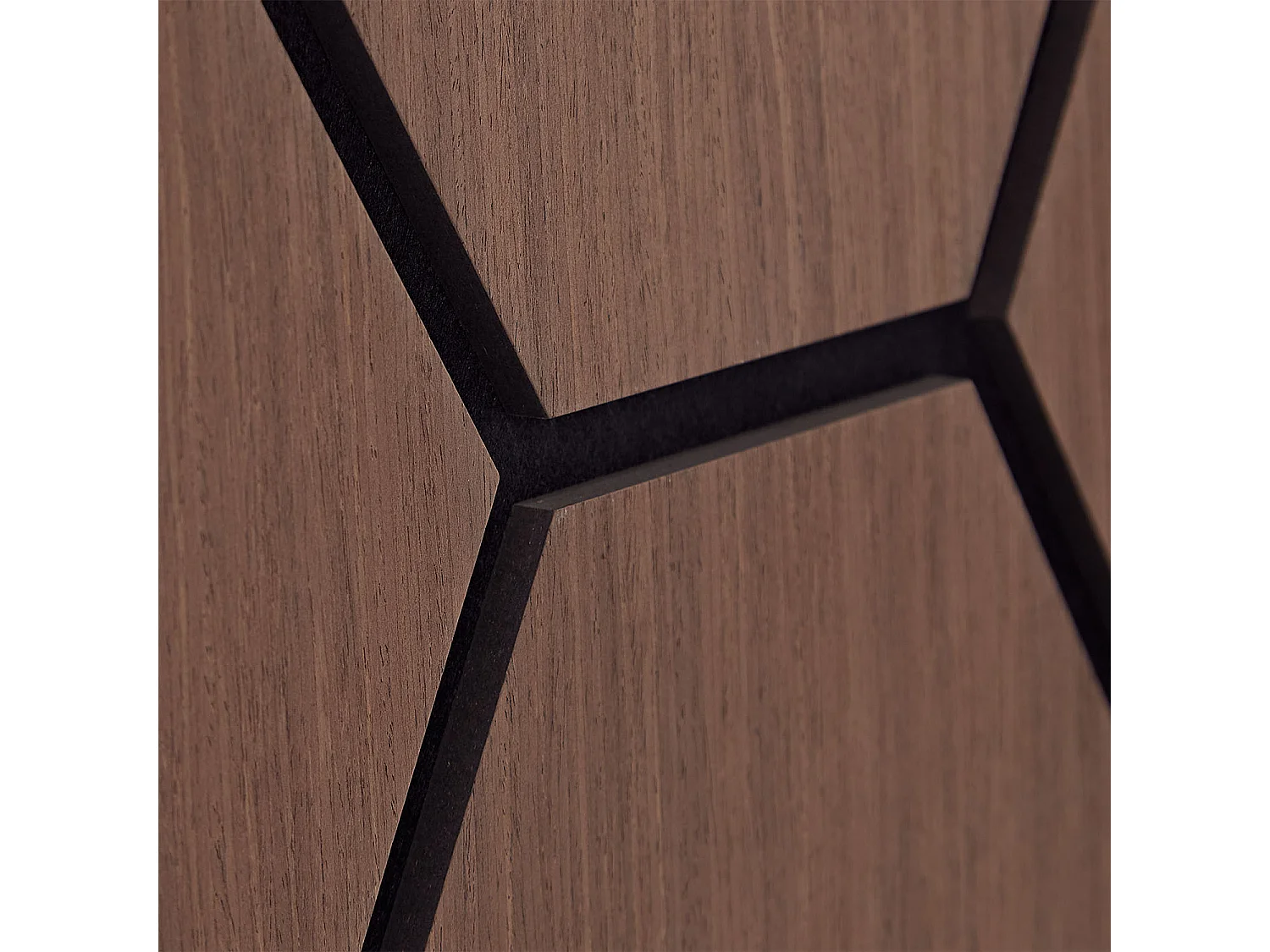 Wandpaneele 62x76 cm Braun Sechseck