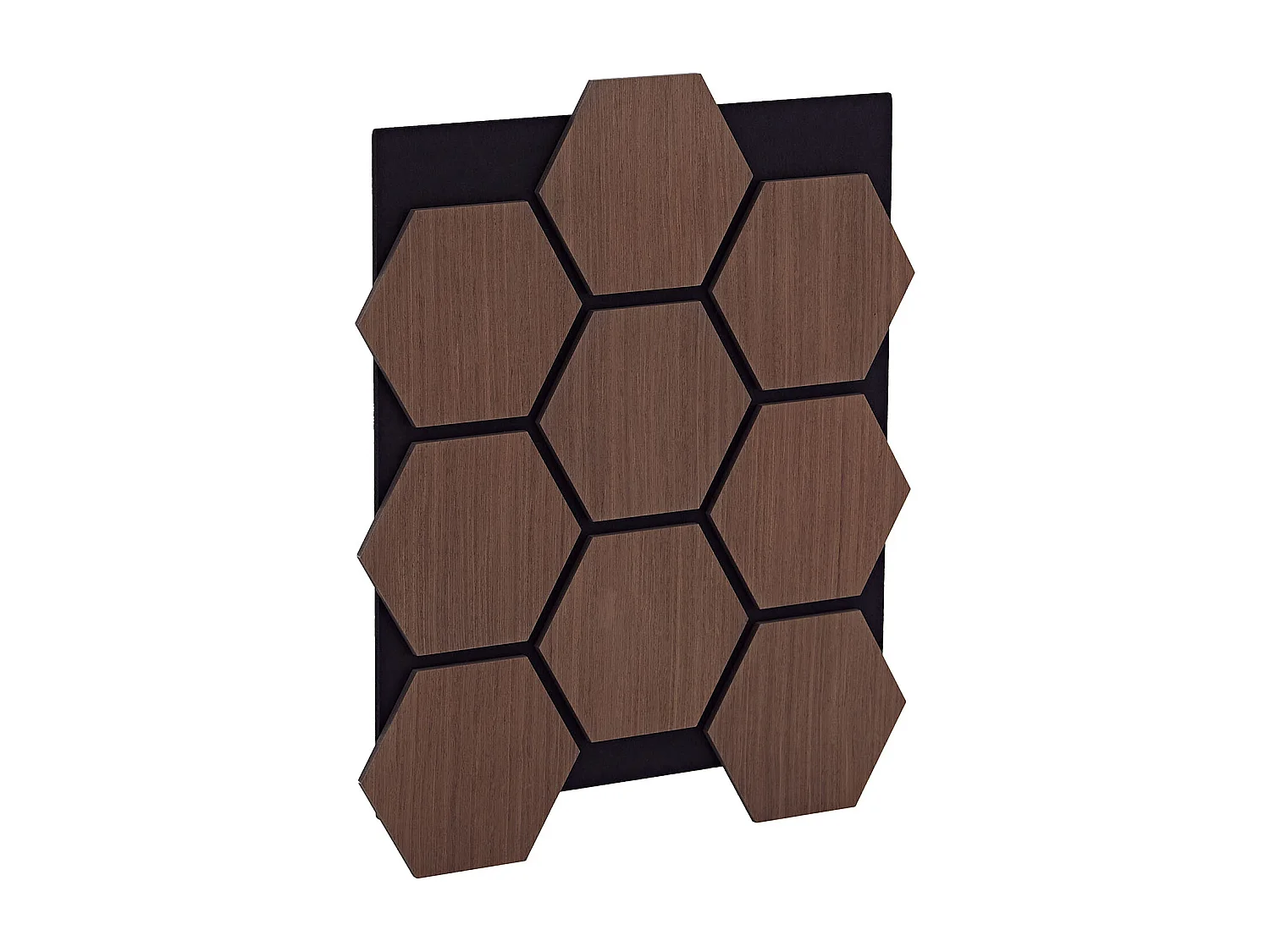 Wandpaneele 62x76 cm Braun Sechseck