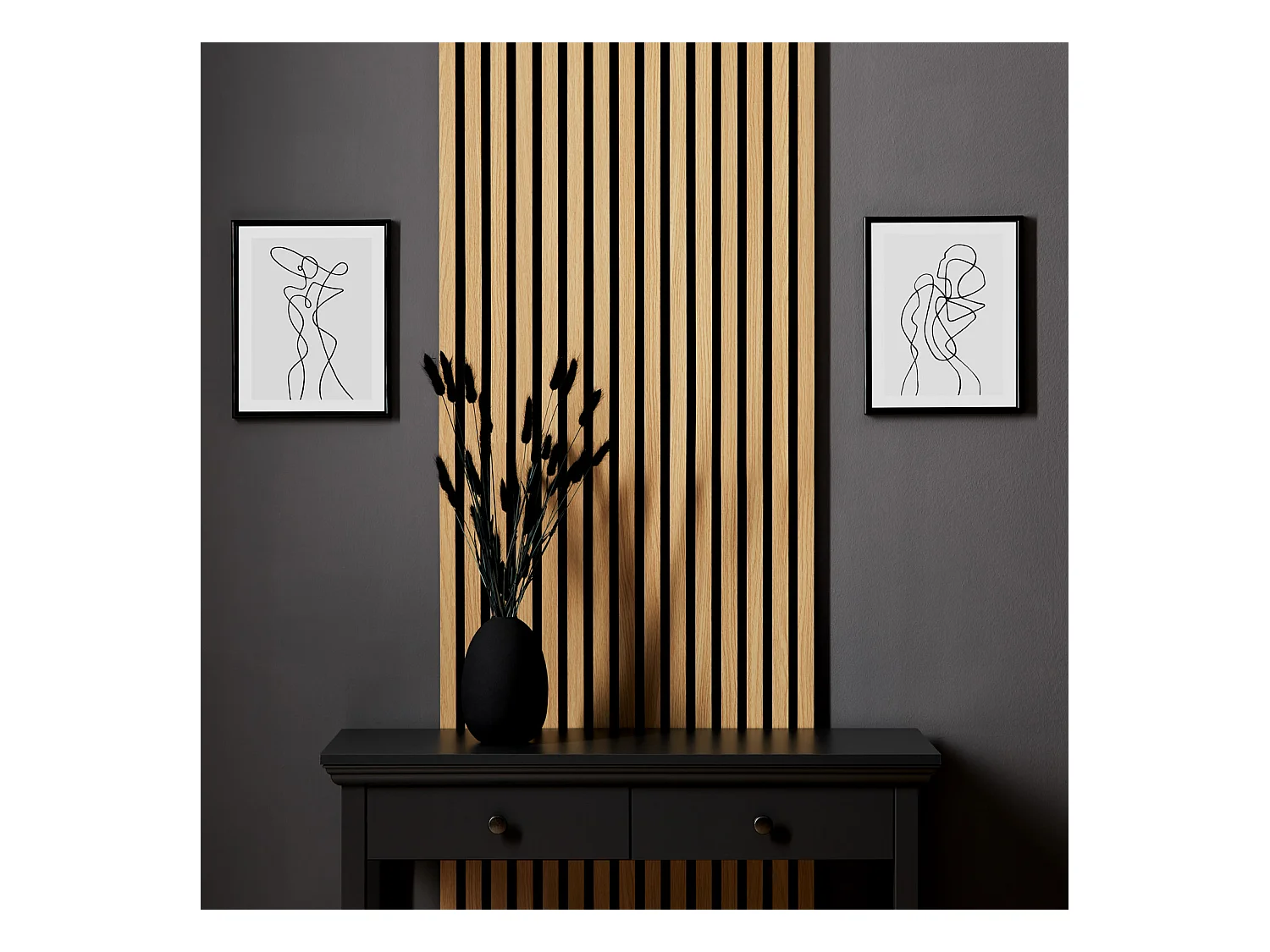 Panneau mural 60x60x2,5 cm panneaux acoustiques naturels pour son