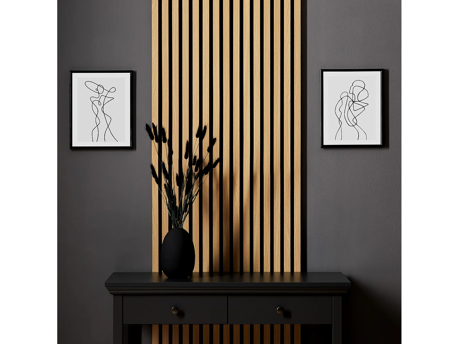 Panneau mural 60x60x2,5 cm panneaux acoustiques naturels pour son