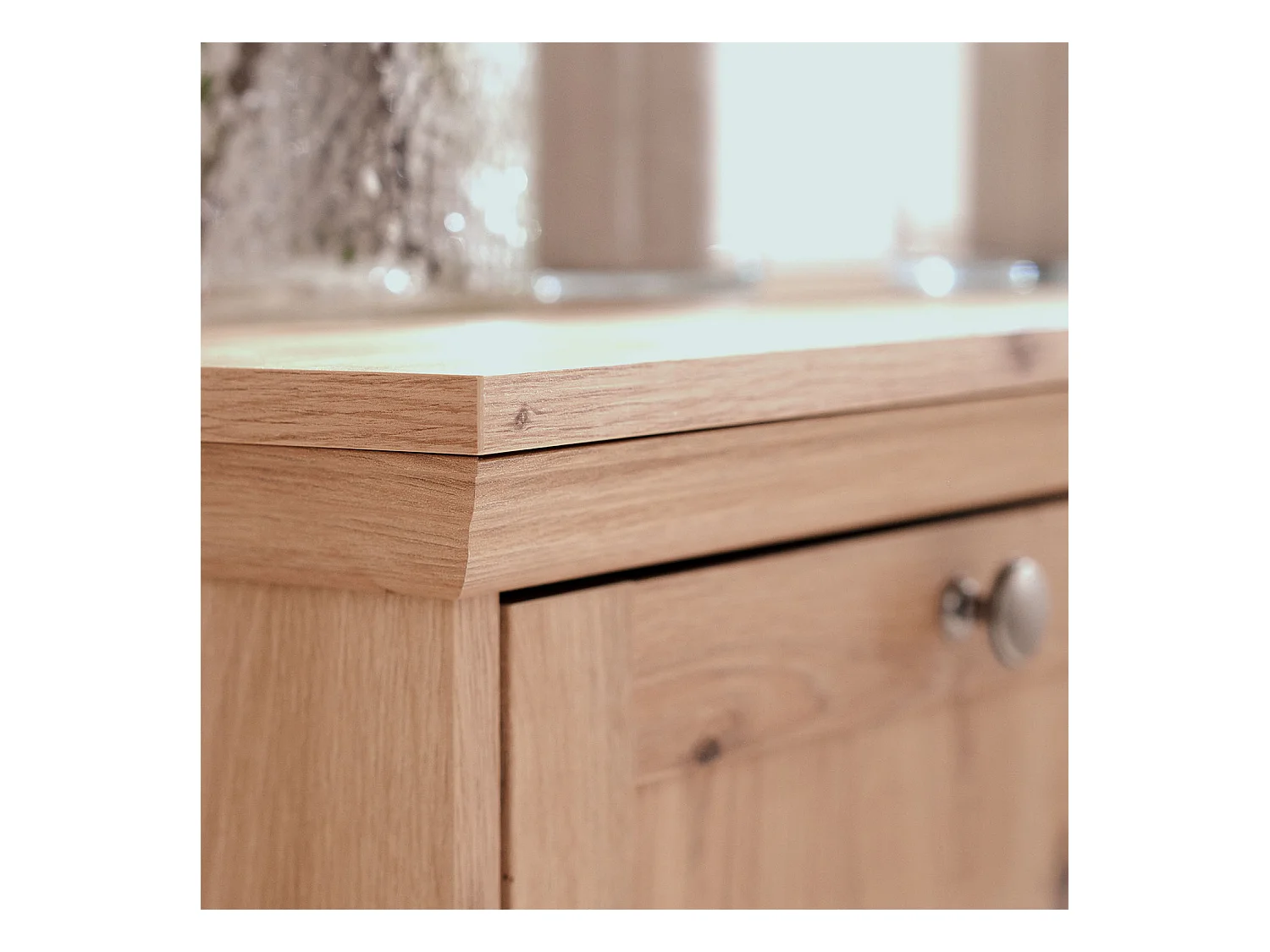 Highboard 80x200x45 cm natuurlijk eikenhout