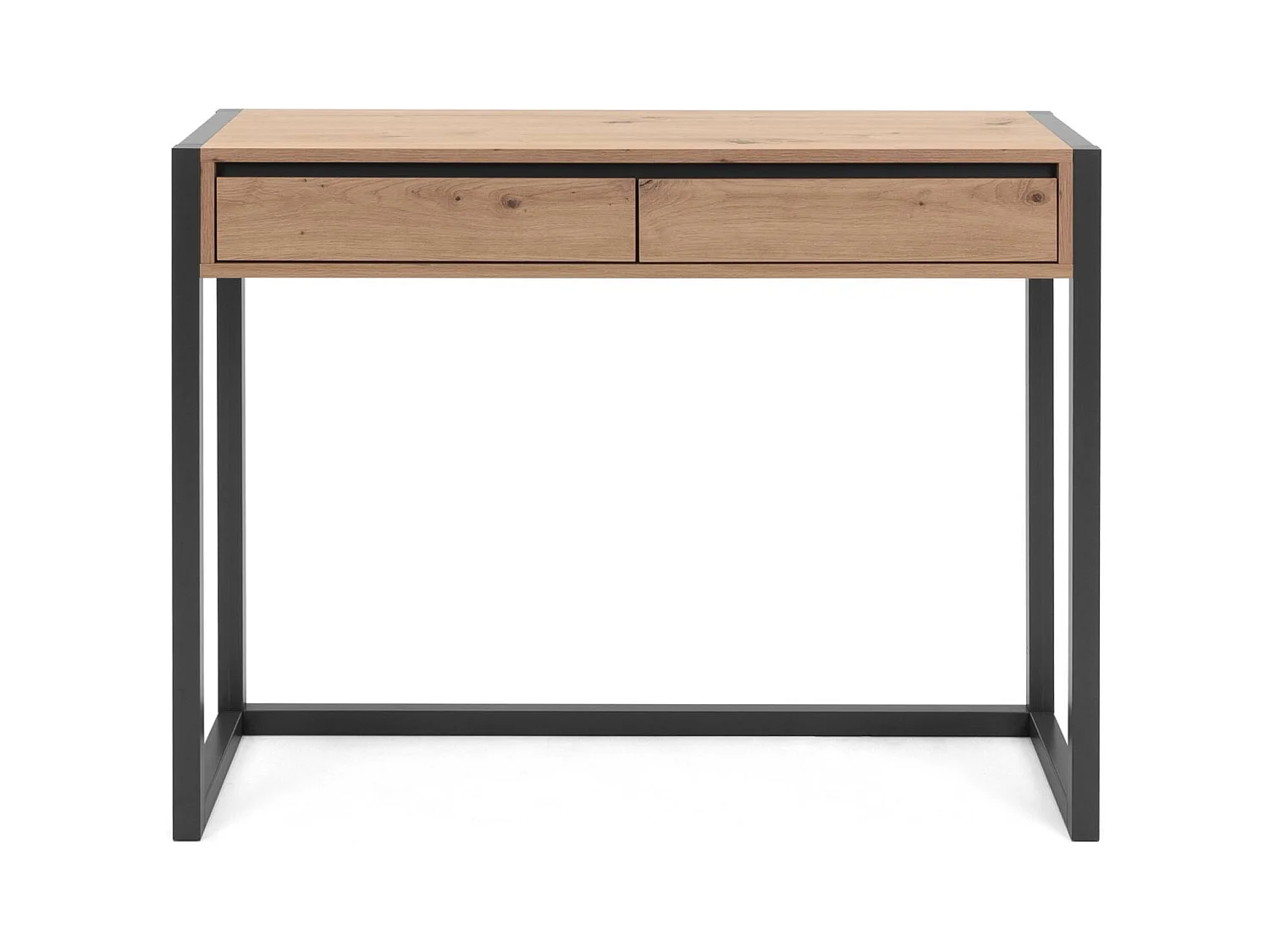 Konsolowy stolik 100x75x35 cm naturalny antracyt