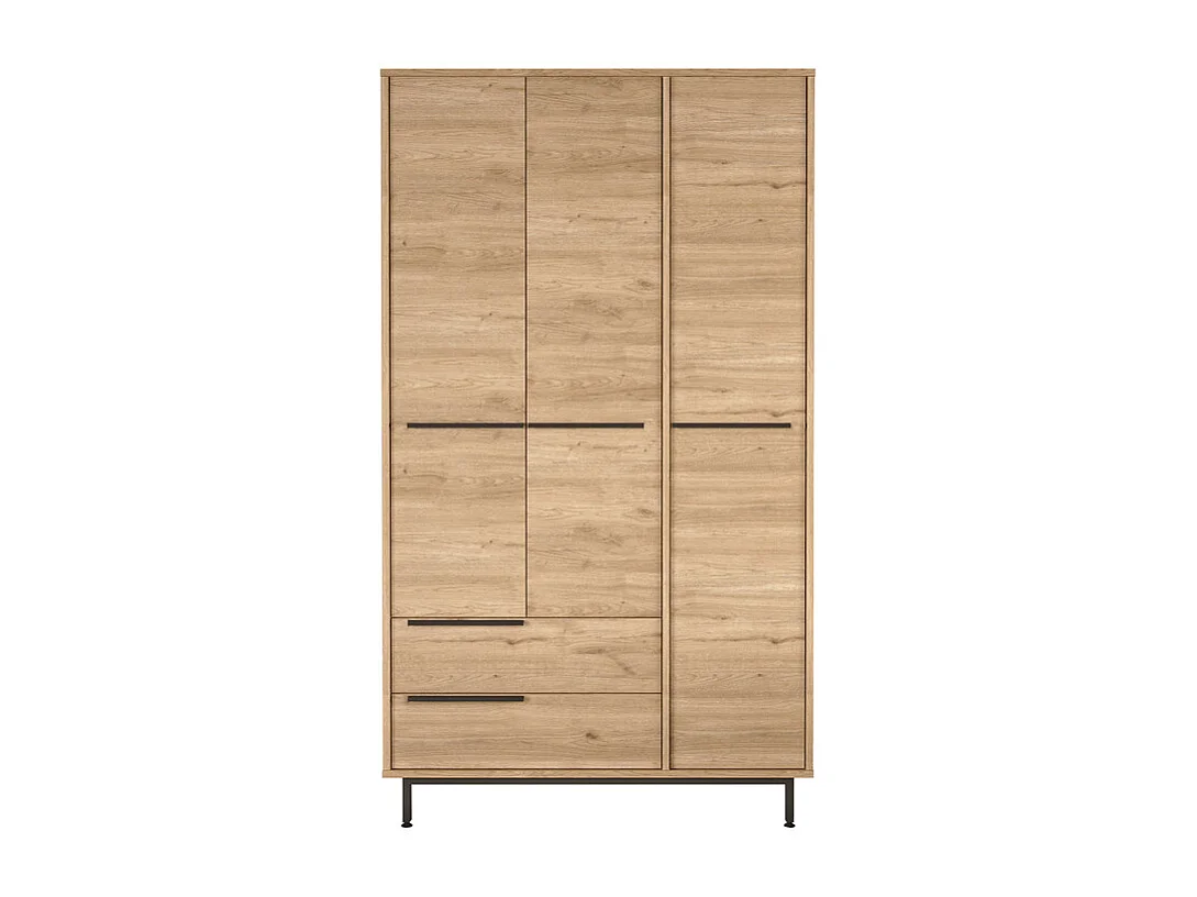 Armario Habitación en Color Safir con Detalles en Negro - 184x113x55cm - Buyqualia