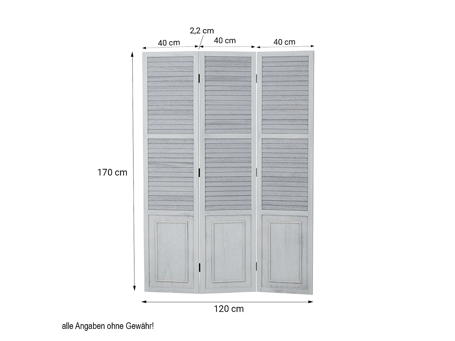 Room divider 170x120x2 cm Grey