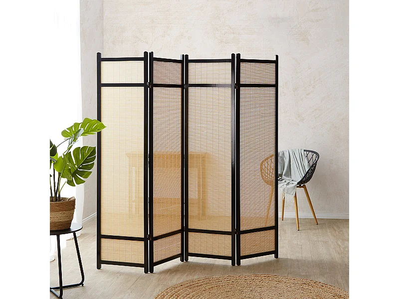 Divisor de ambiente 176x2,2x175 cm Bambu preto
