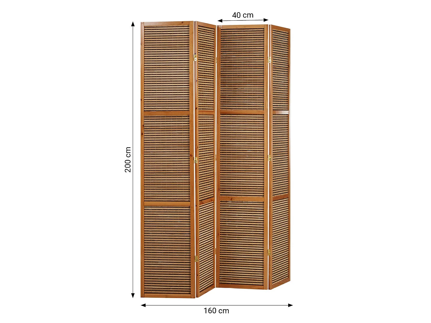 Paravent 160x200x1.8 cm Marron